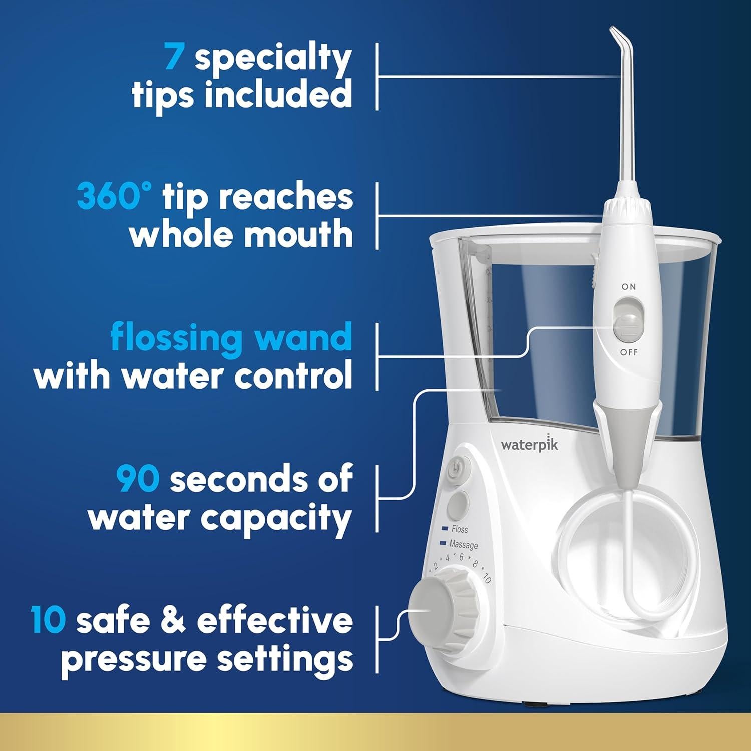 Hilo Dental Waterpik Aquarius WP-660 Blanco 10 Configuraciones