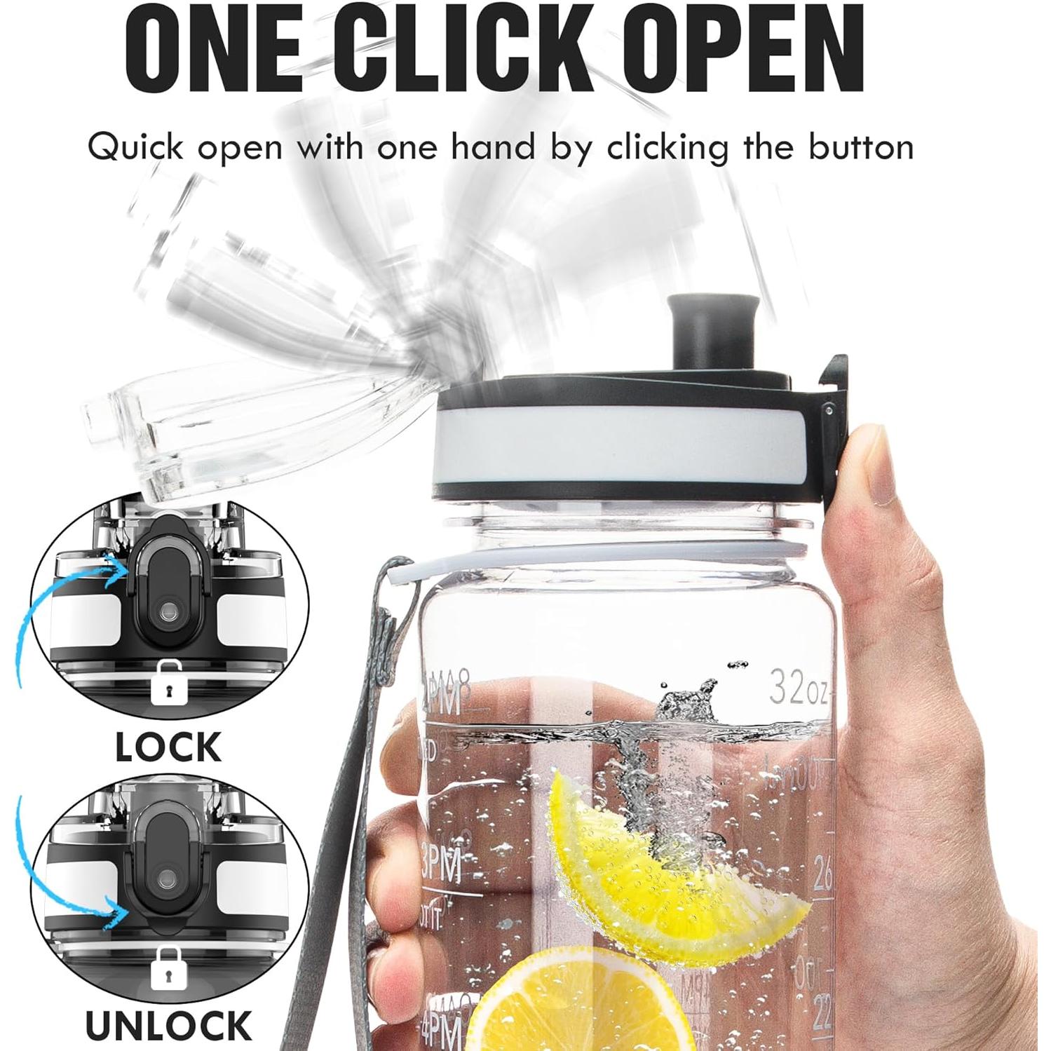 Botella de Agua Oldley 0.91L Deportiva BPA Free Clara