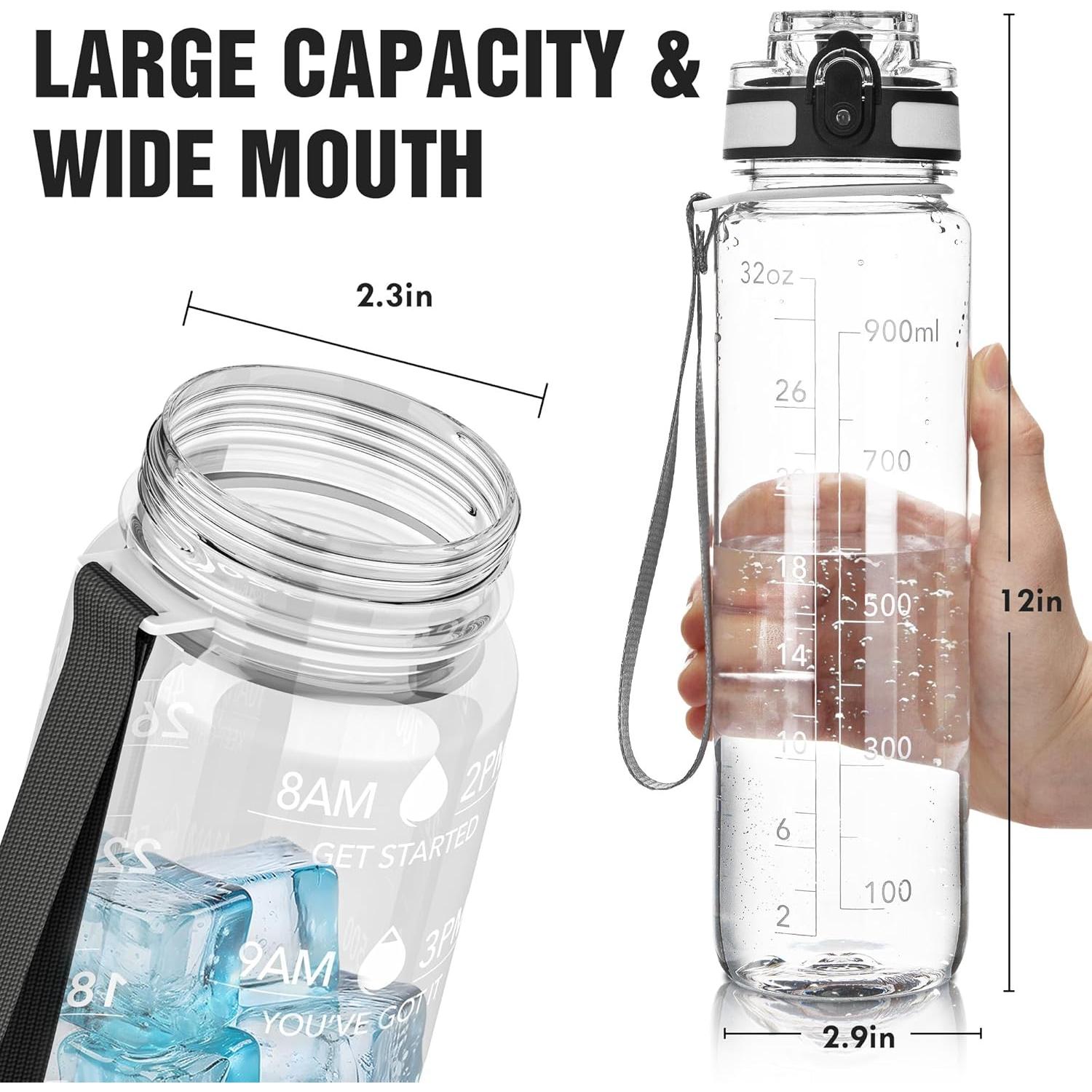 Botella de Agua Oldley 0.91L Deportiva BPA Free Clara