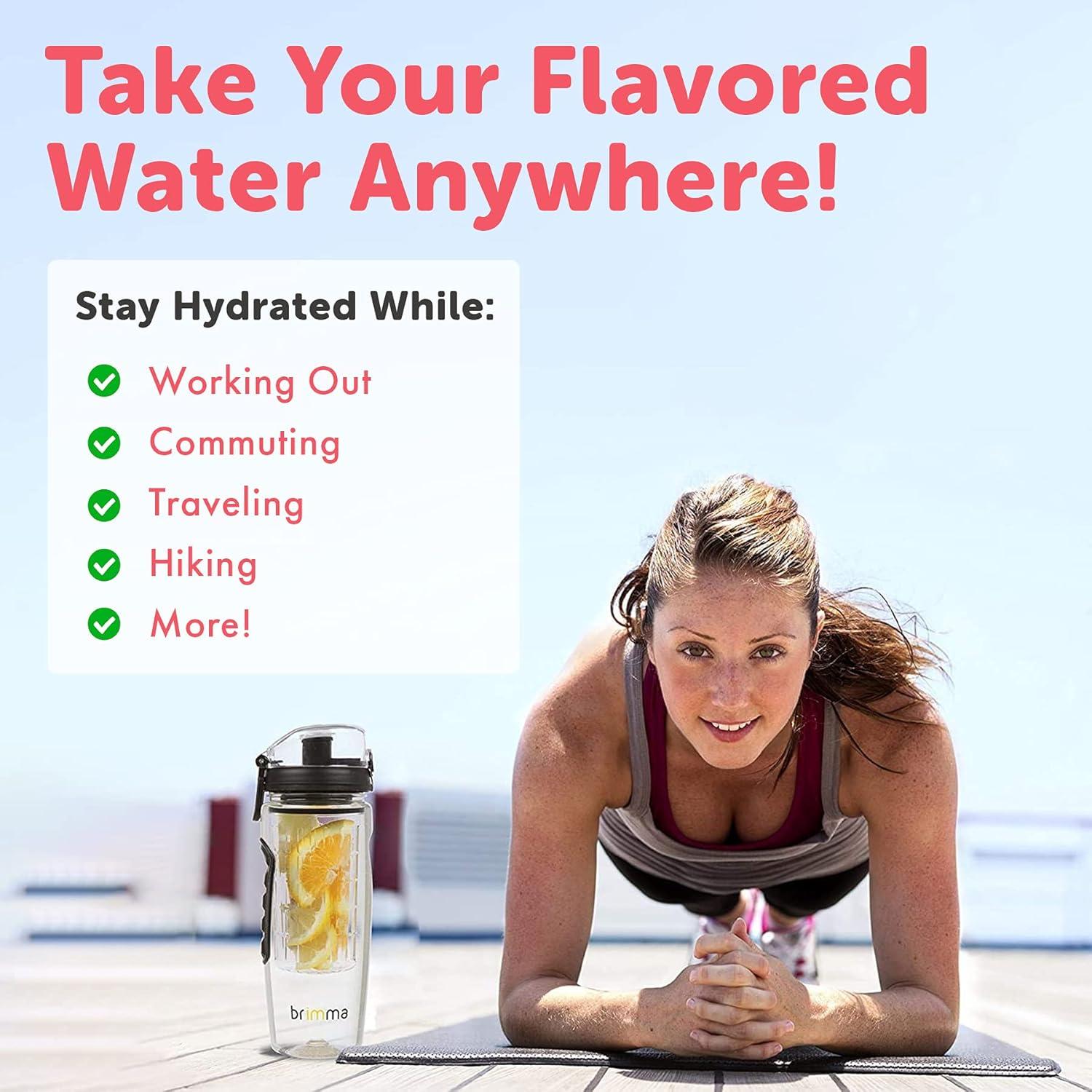 Botella de Agua Infusora de Frutas Brimma 0.91L a Prueba de Fugas