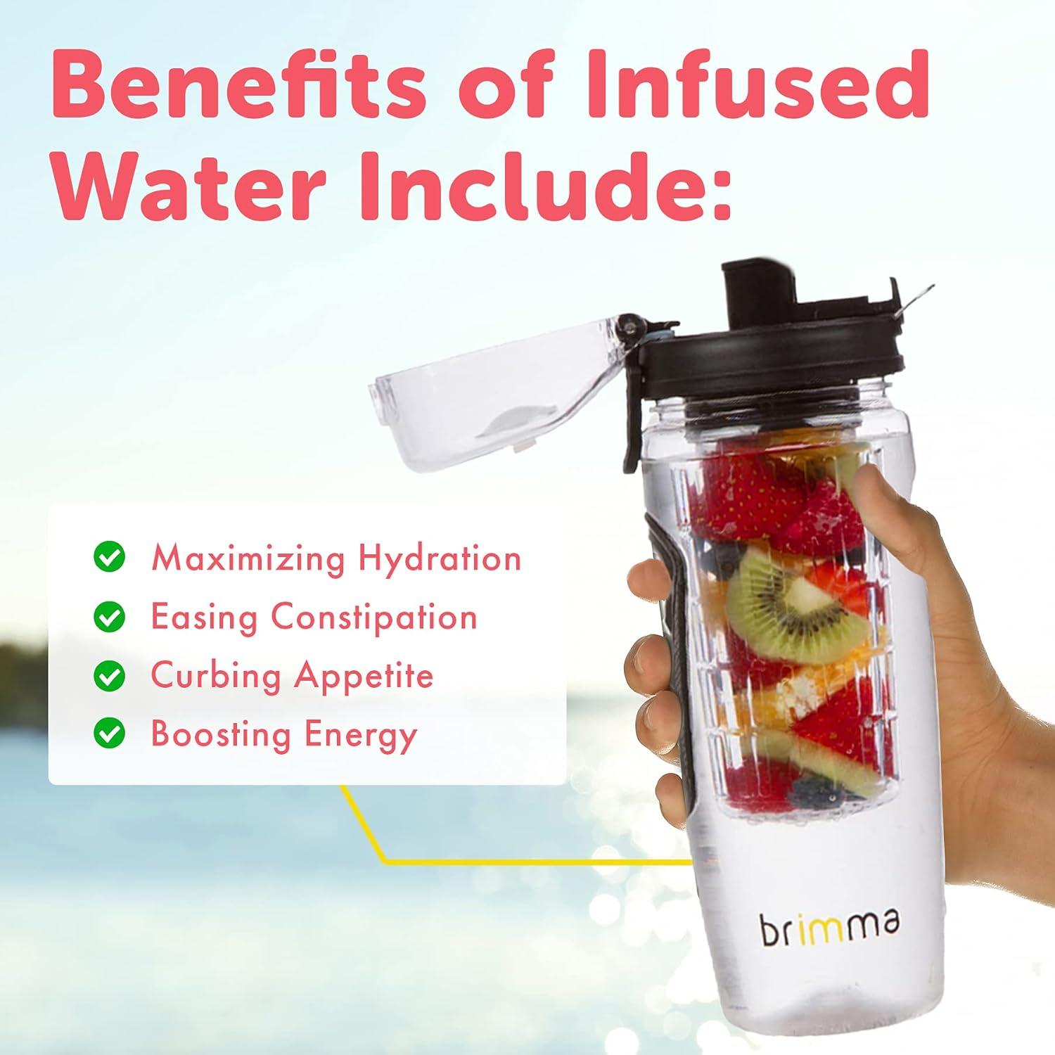 Botella de Agua Infusora de Frutas Brimma 0.91L a Prueba de Fugas