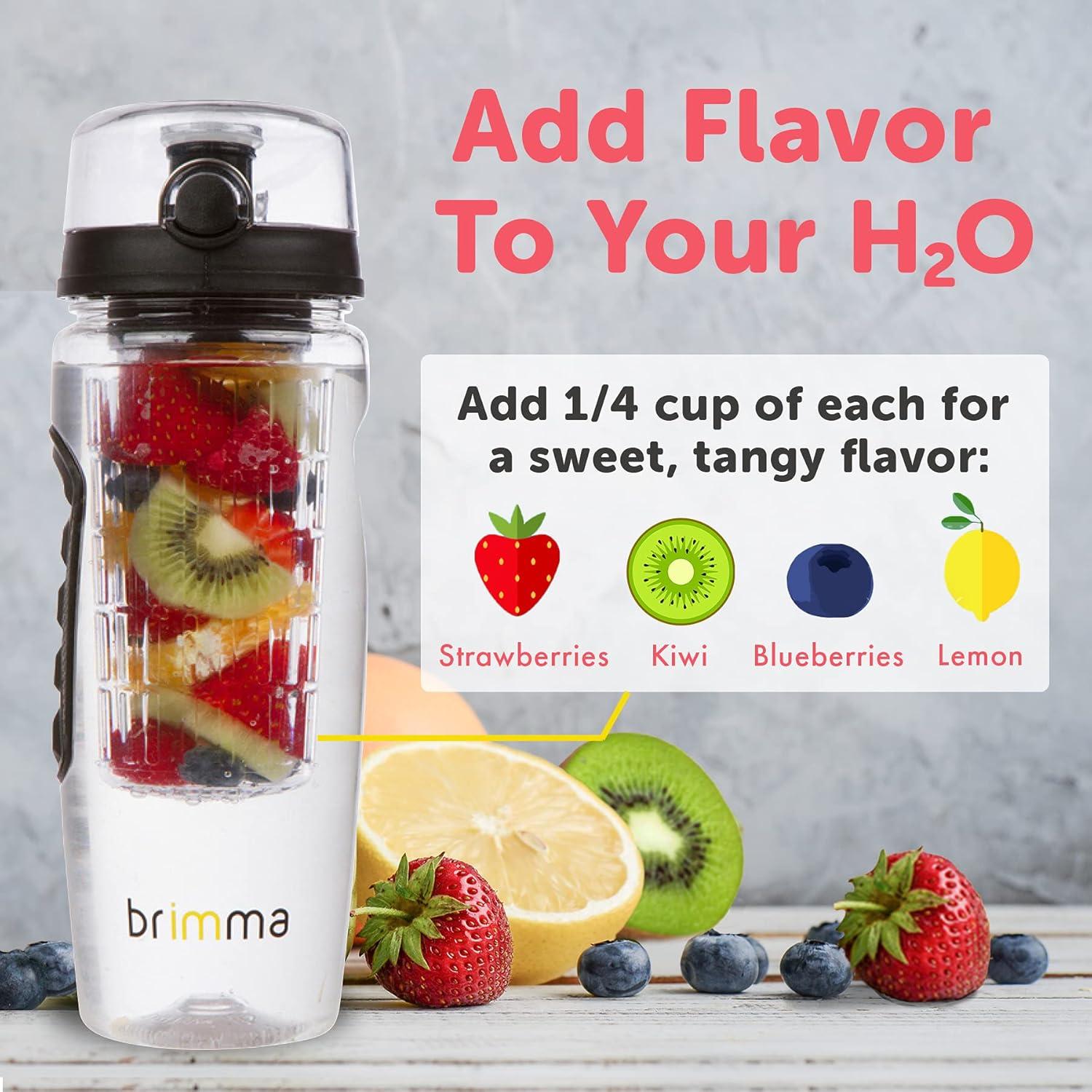 Botella de Agua Infusora de Frutas Brimma 0.91L a Prueba de Fugas