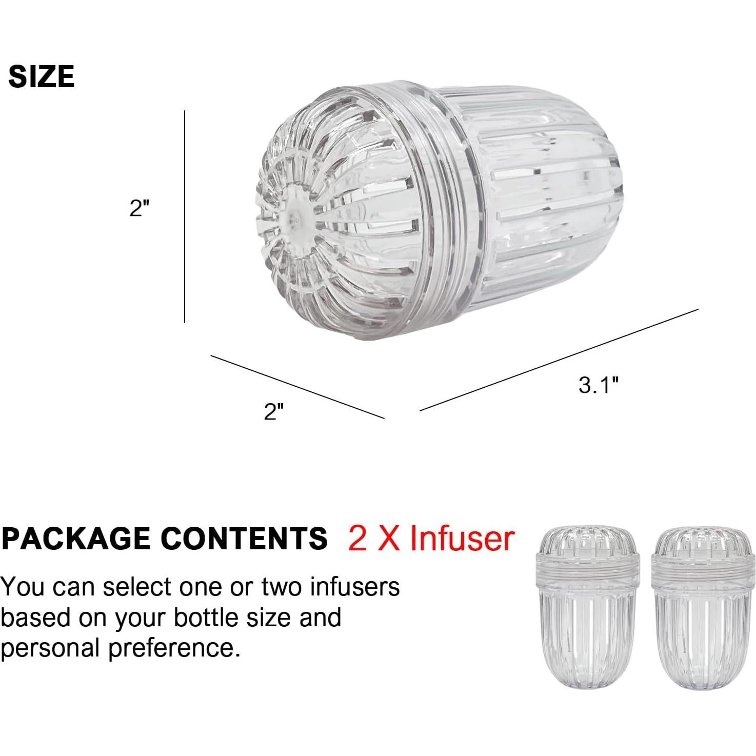 Infusores de Frutas Della Stella para Botellas Boca Ancha - 2 Piezas