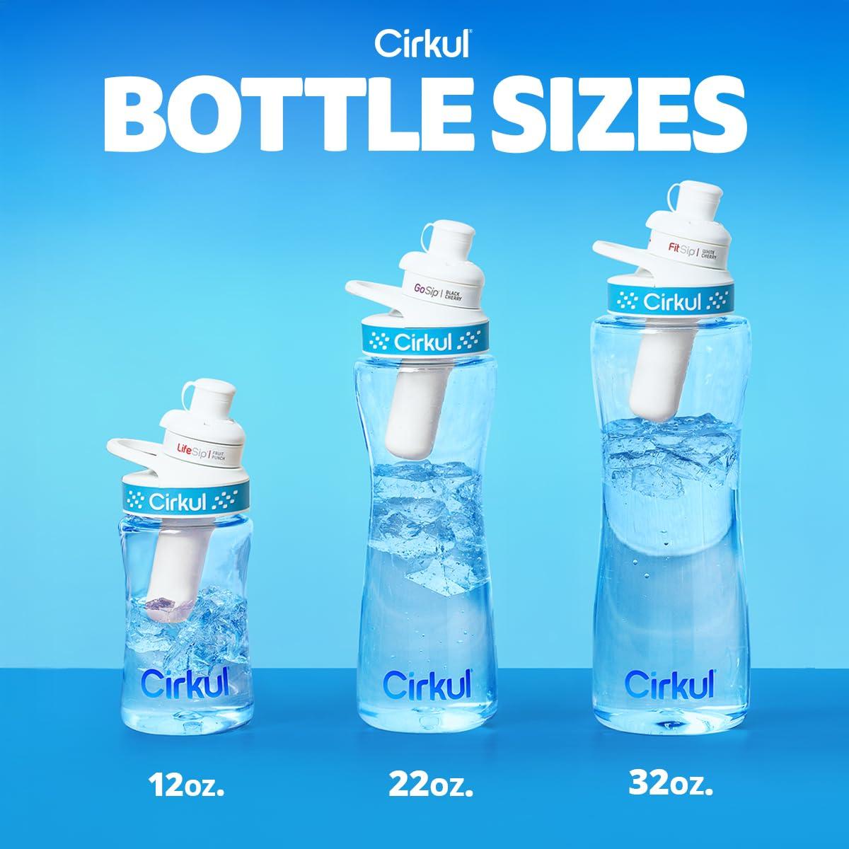 Botella de Agua Cirkul 22oz (650ml) + 2 Cartuchos Sabor