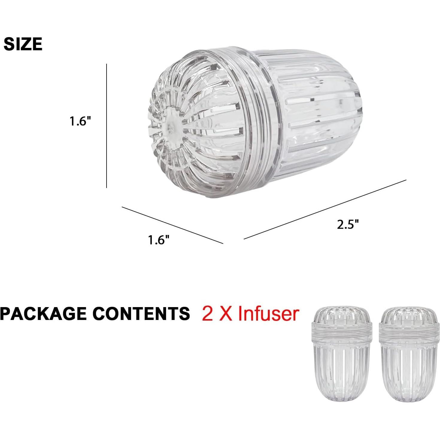 Infusores de Frutas KMEERISE 2PCS para Botellas de Boca Ancha