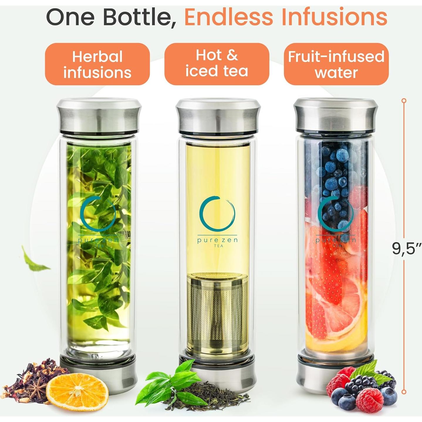 Taza de Té Pure Zen 400 ml con Infusor de Acero Inoxidable