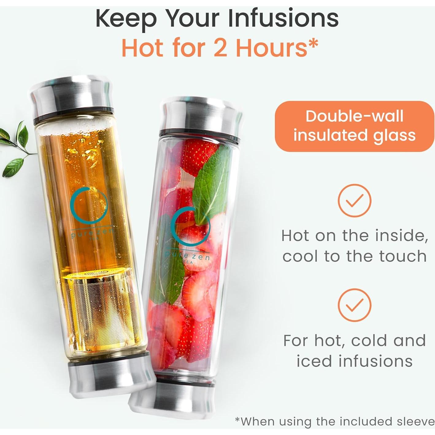 Taza de Té Pure Zen 400 ml con Infusor de Acero Inoxidable