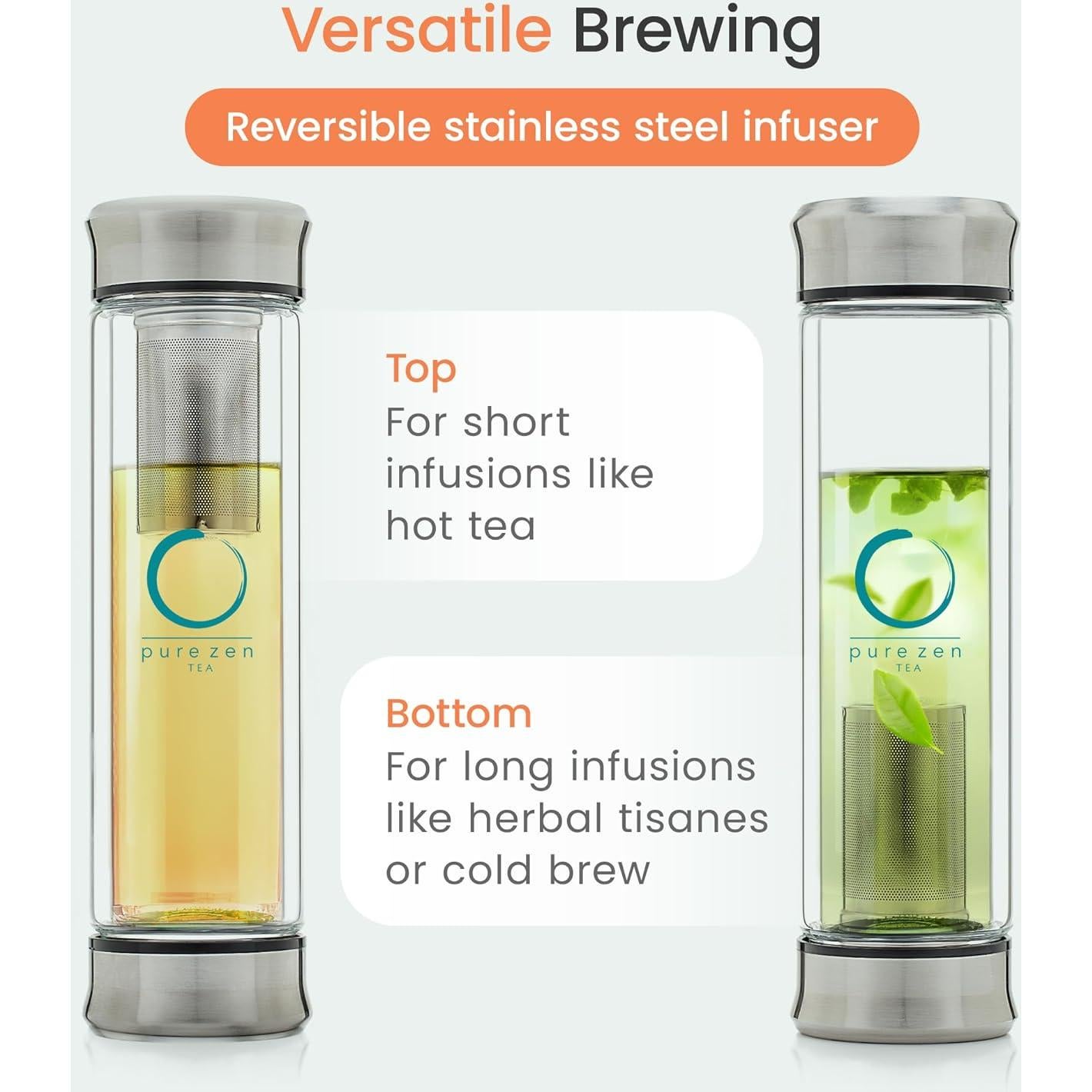 Taza de Té Pure Zen 400 ml con Infusor de Acero Inoxidable