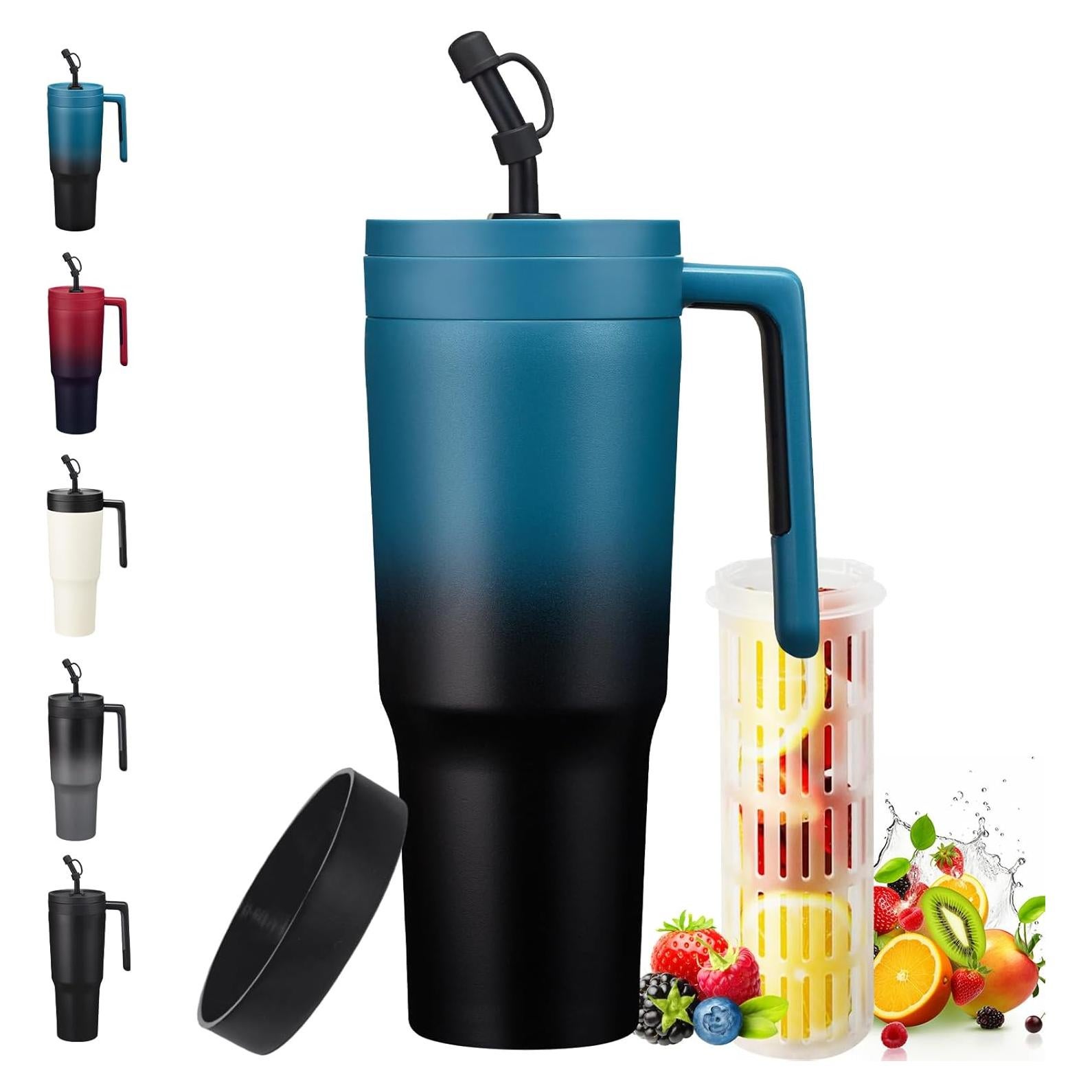 Botella de Agua Infusora VICKNIY 40oz Acero Inoxidable Aislada