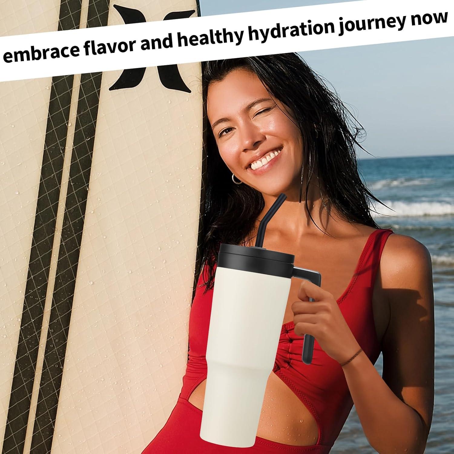 Botella de Agua Infusora VICKNIY 40oz Acero Inoxidable Aislada