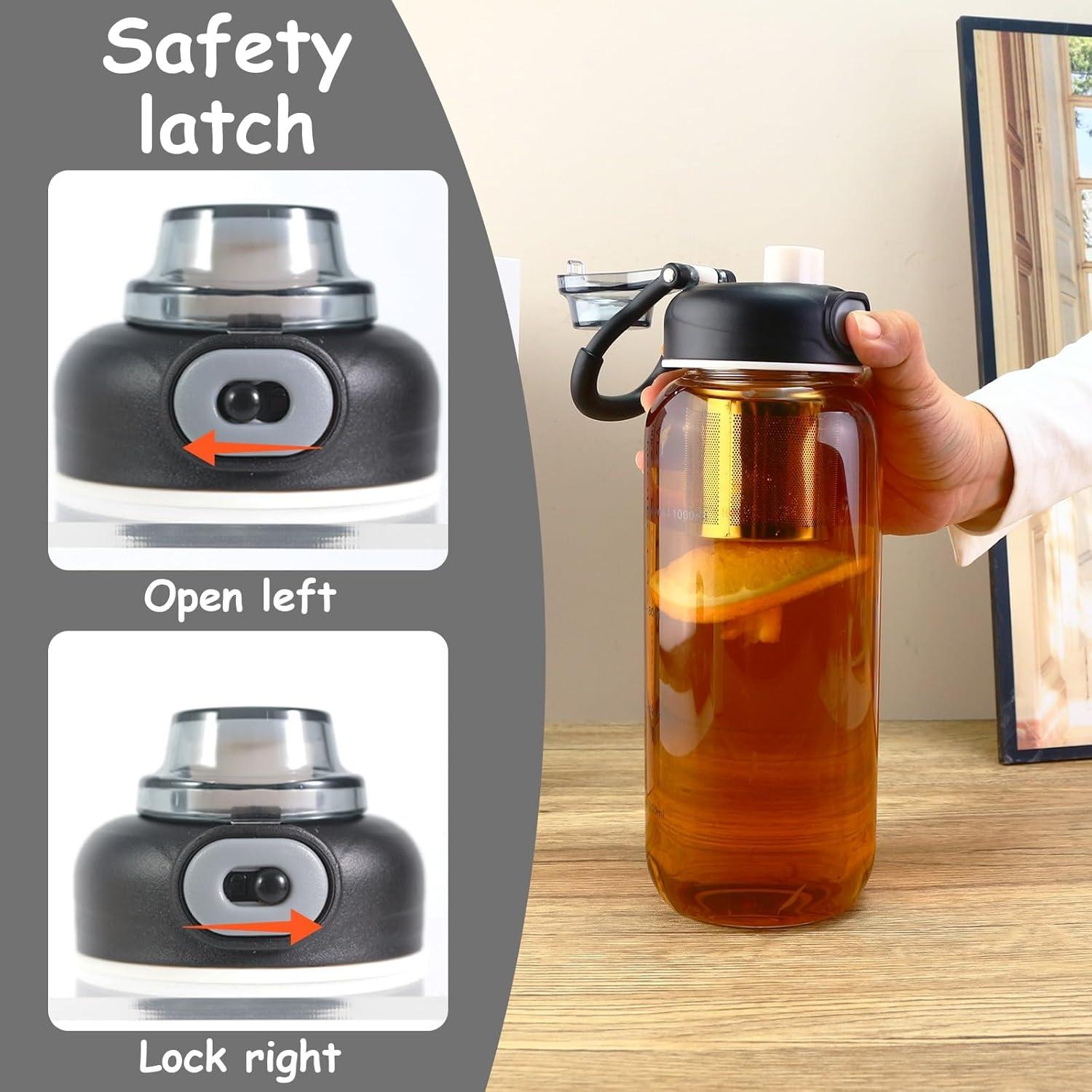 Botella de Agua de Vidrio 1006ml con Infusor CHPINDAM