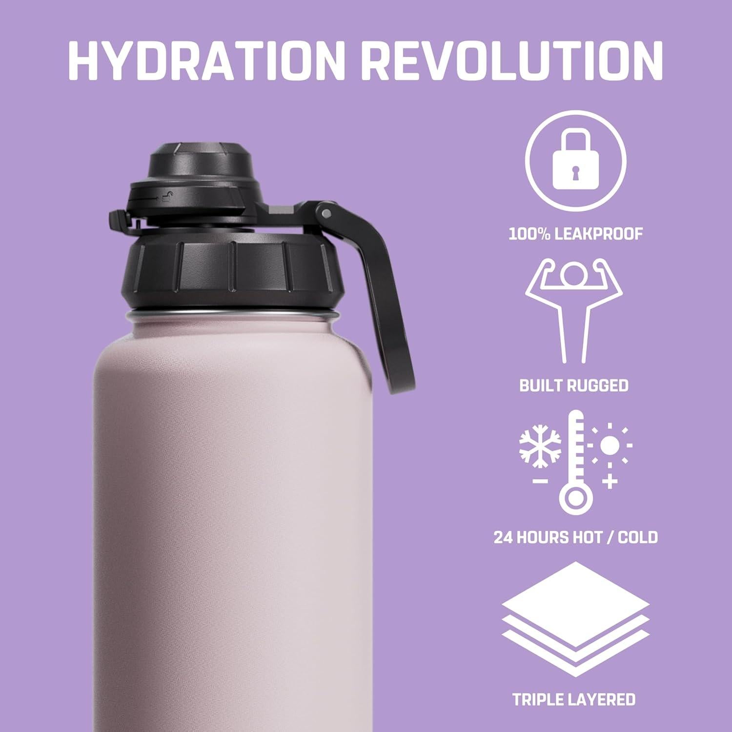 Botella Infusora de Té Vesmoon 0.95L Acero Inoxidable Lila