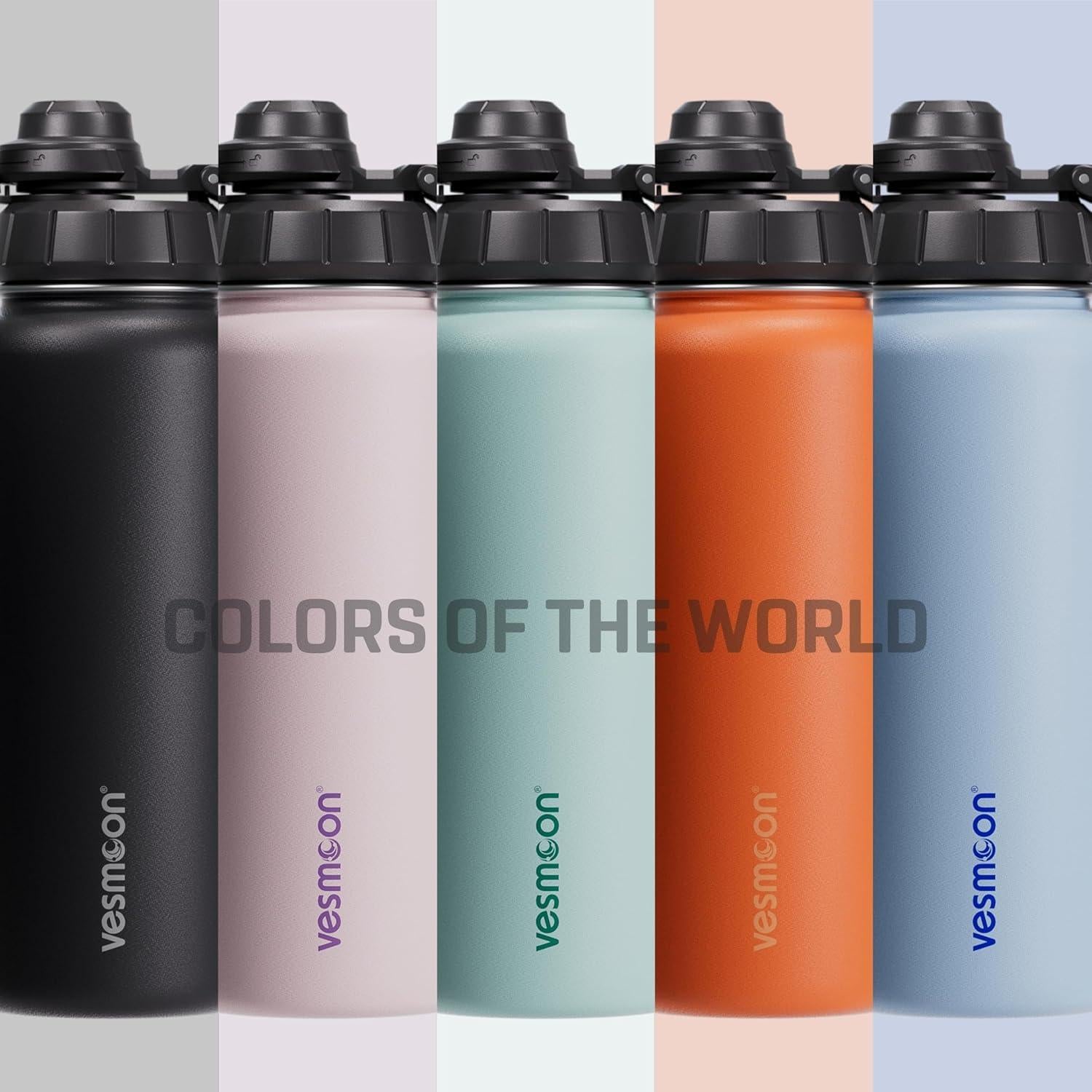 Botella Infusora de Té Vesmoon 0.95L Acero Inoxidable Lila