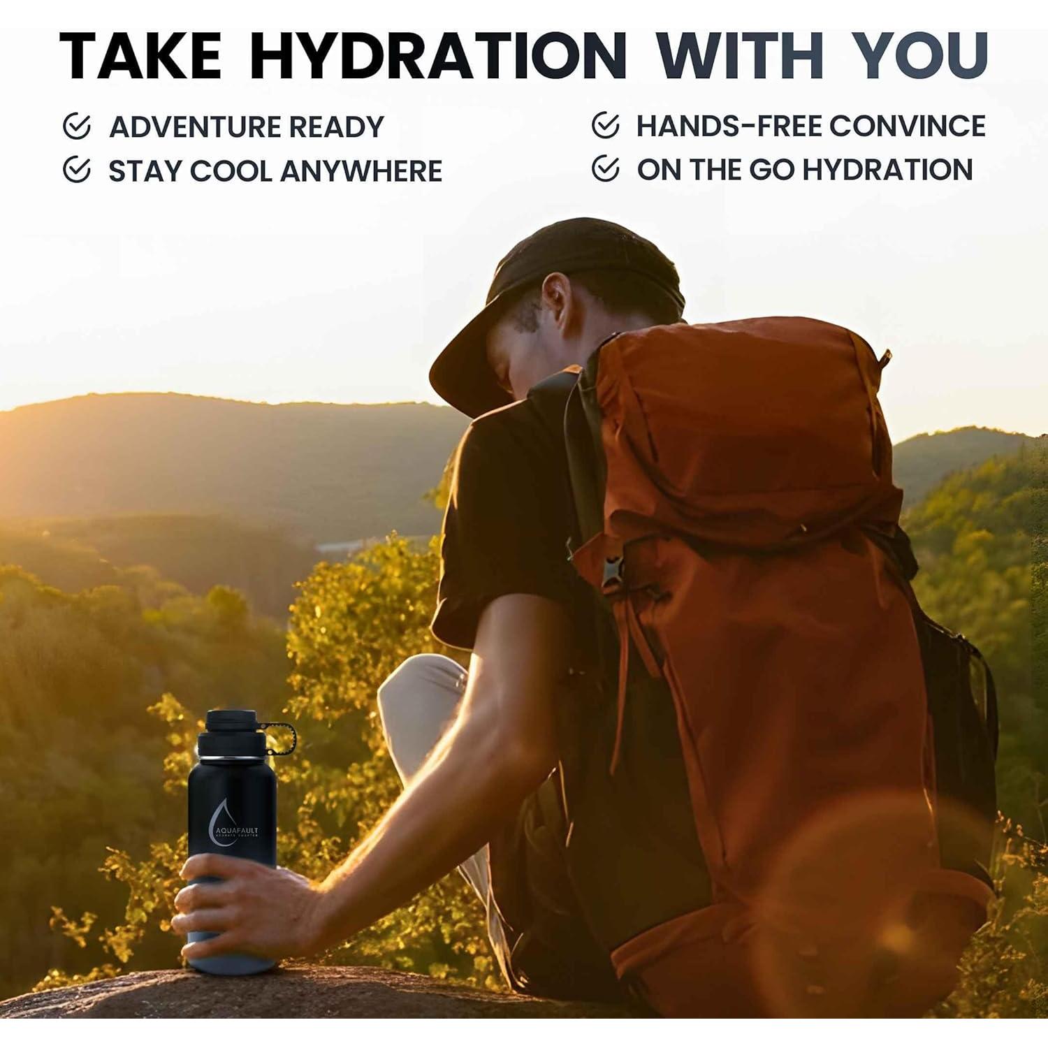 Botella Infusora Aquafault 1000ml Acero Inoxidable A Prueba de Fugas