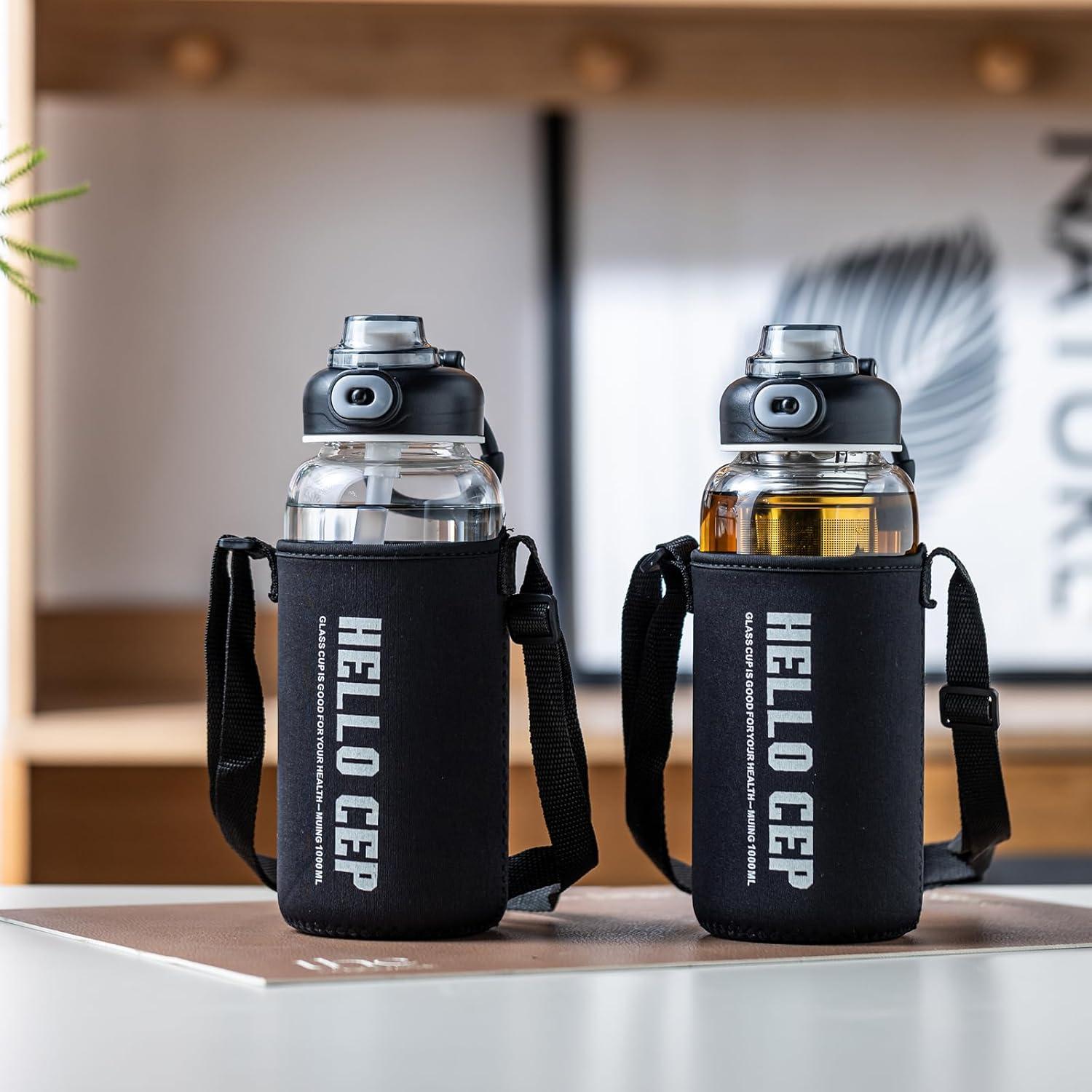 Botella de Agua de Vidrio 0.95L Wangsdjy con Colador de Té