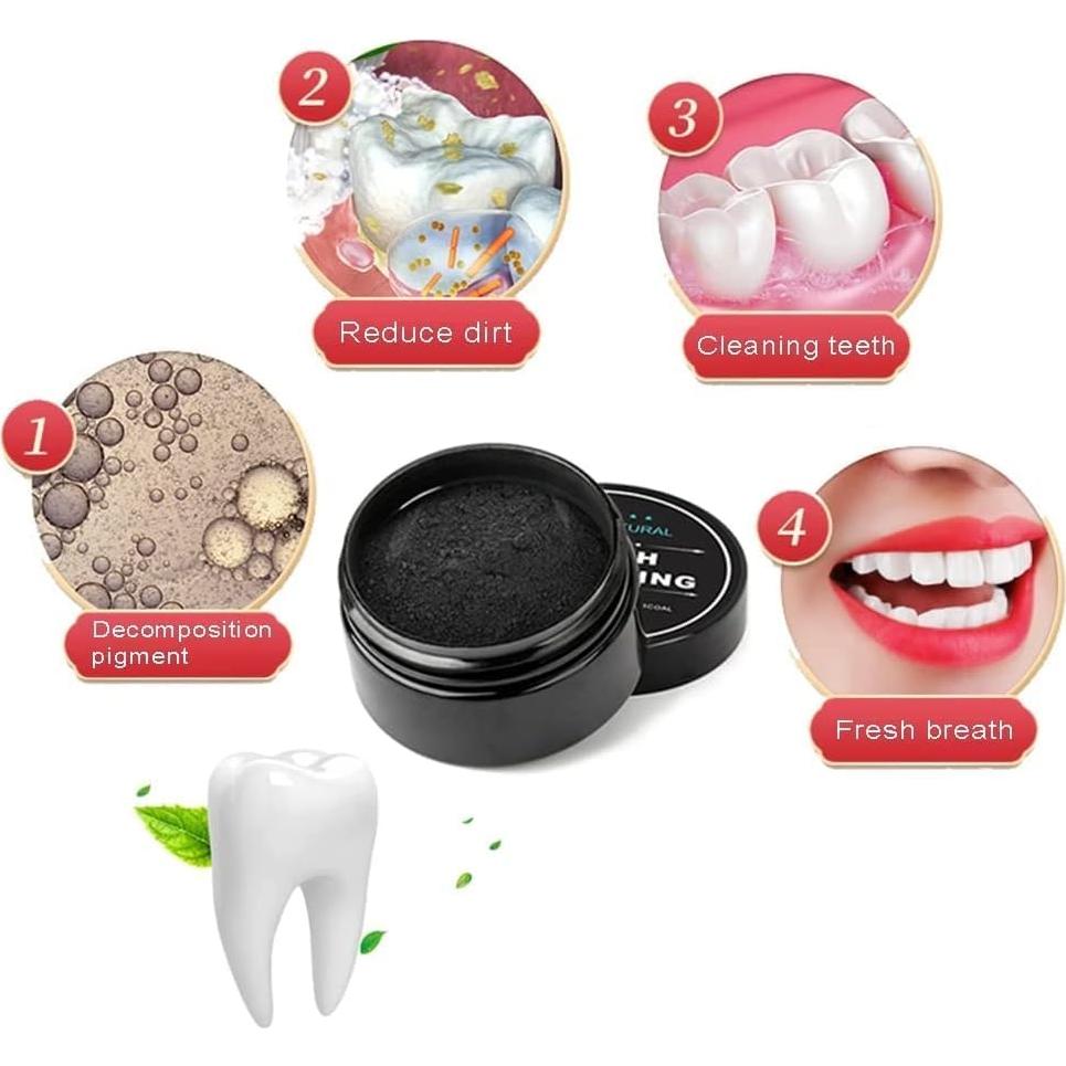 Polvo de Carbón Activado WUBLSYAN 30g para Blanquear Dientes