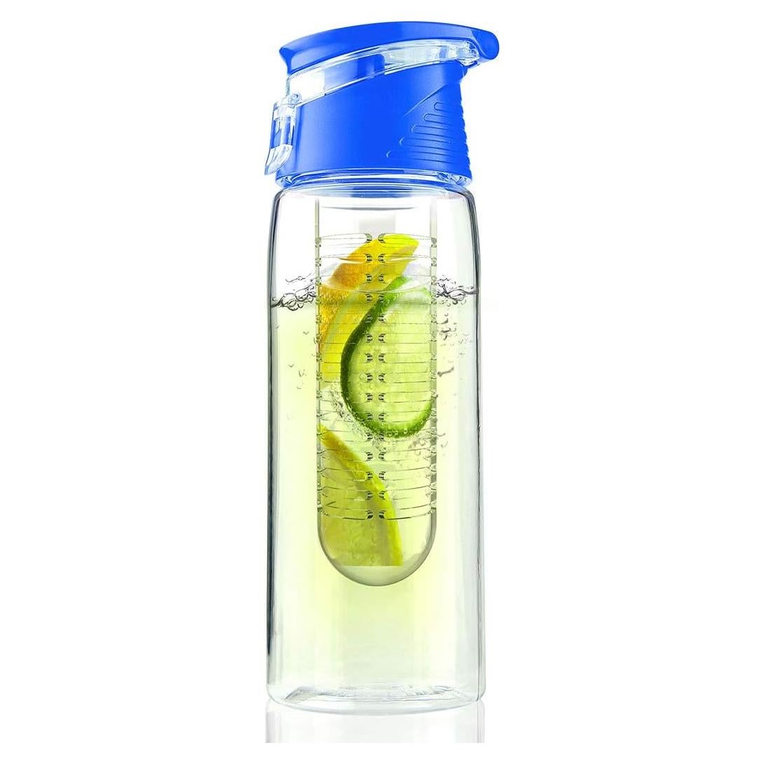 Botella Infusora de Agua Asobu Sabor a Fruta 590 ml Azul