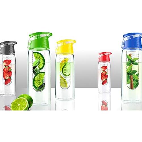 Botella Infusora de Agua Asobu Sabor a Fruta 590 ml Azul