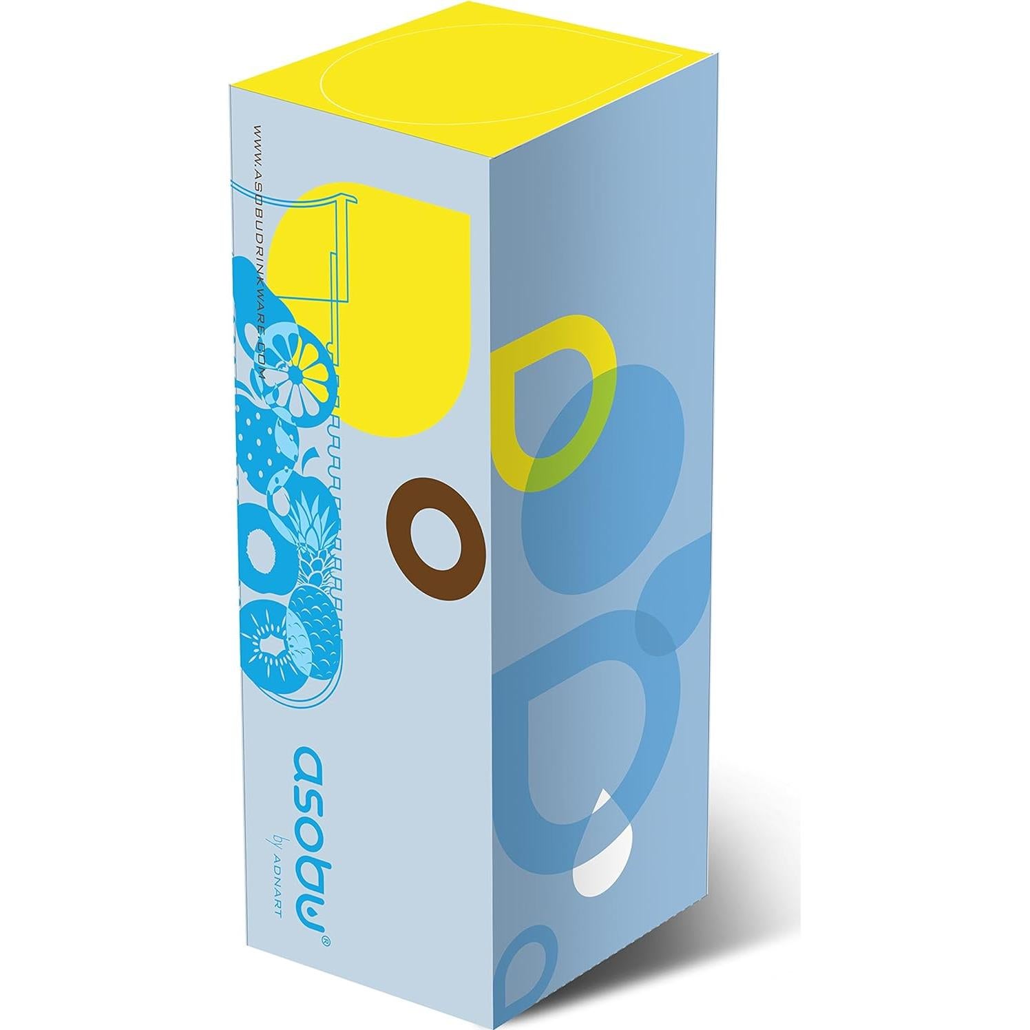 Botella Infusora de Agua Asobu Sabor a Fruta 590 ml Azul