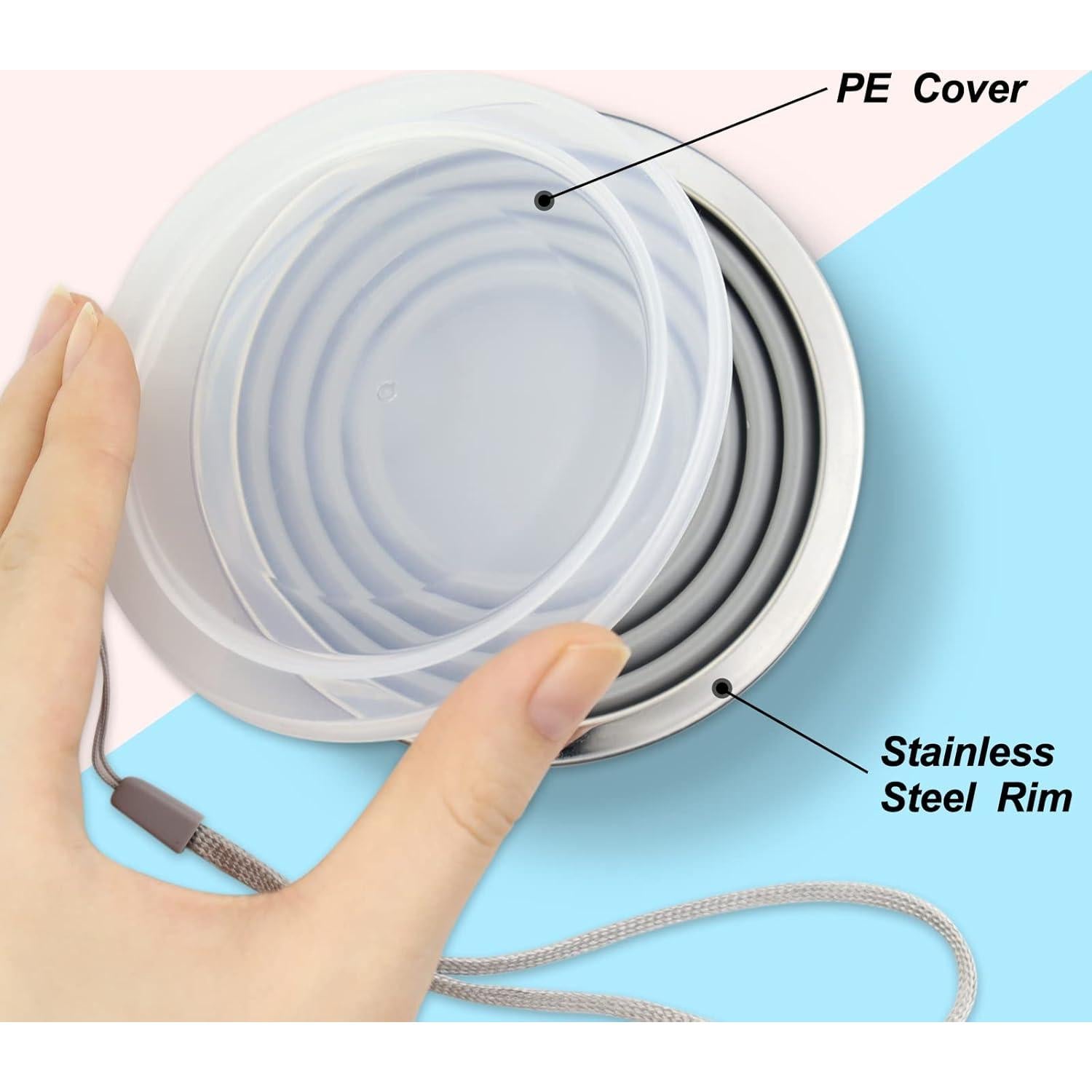 Tazas de Silicona Plegables Nanaborn 270ml para Camping - 2 Unidades