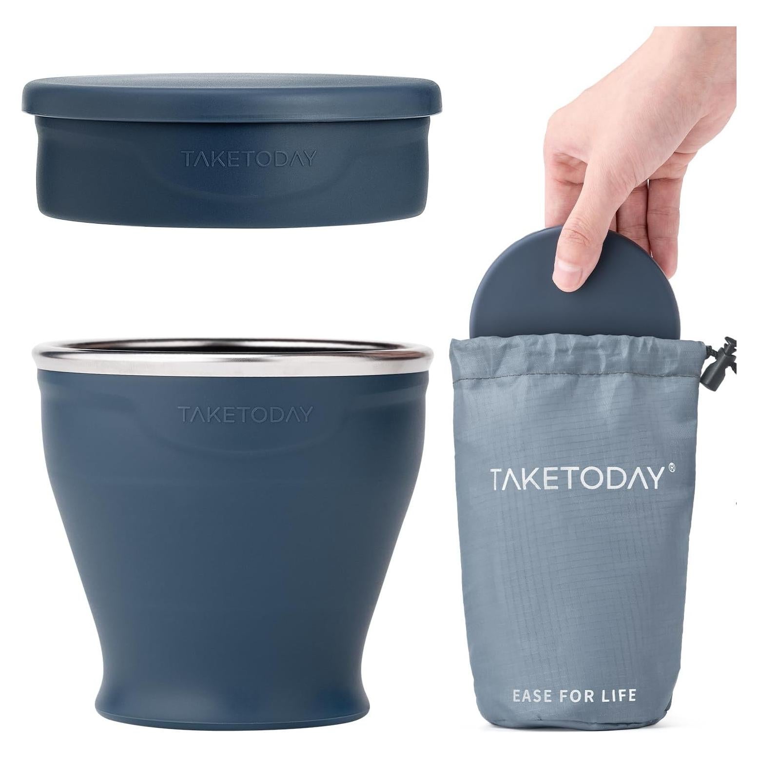 Taza de Viaje Plegable TakeToday 240ml Libre de BPA Marino