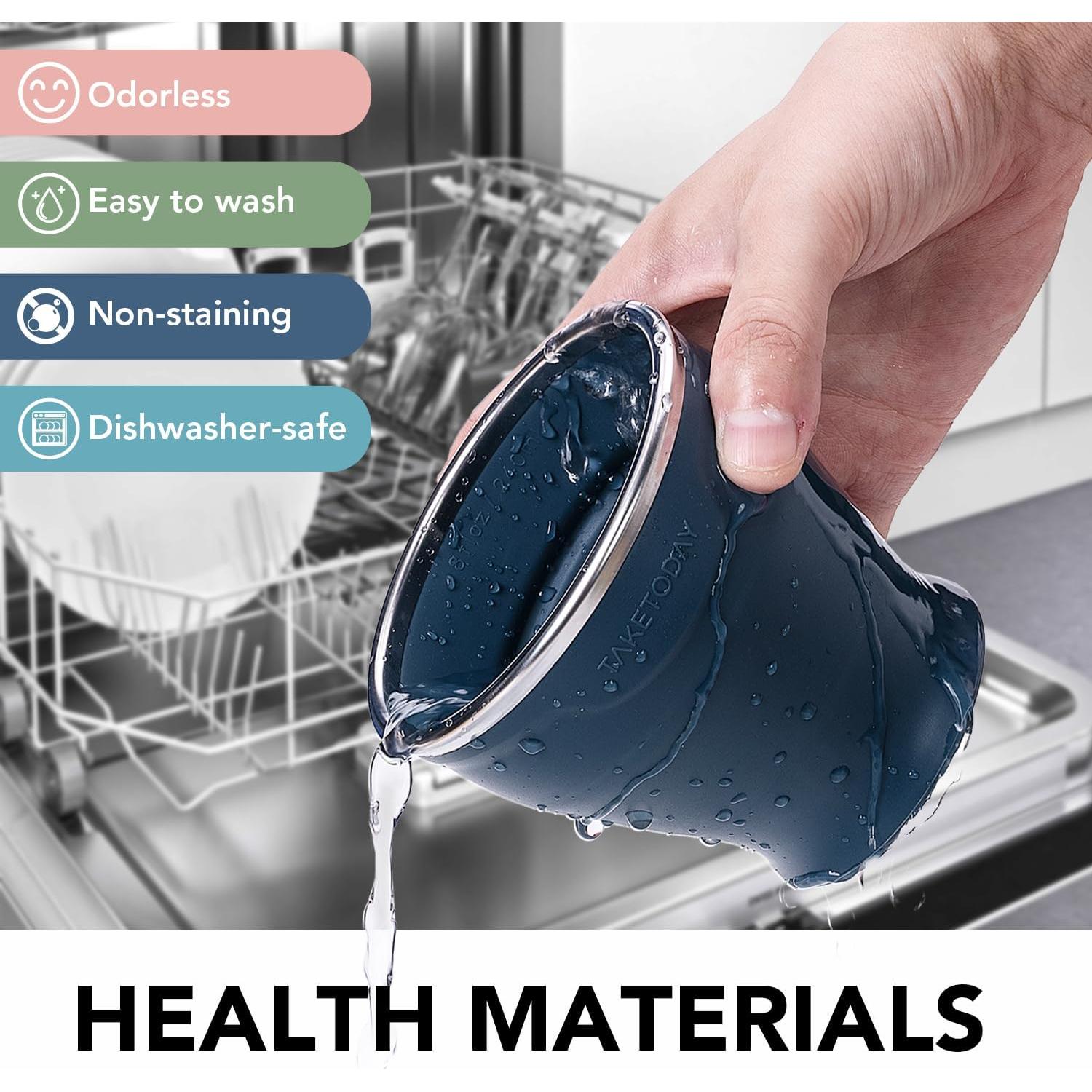 Taza de Viaje Plegable TakeToday 240ml Libre de BPA Marino