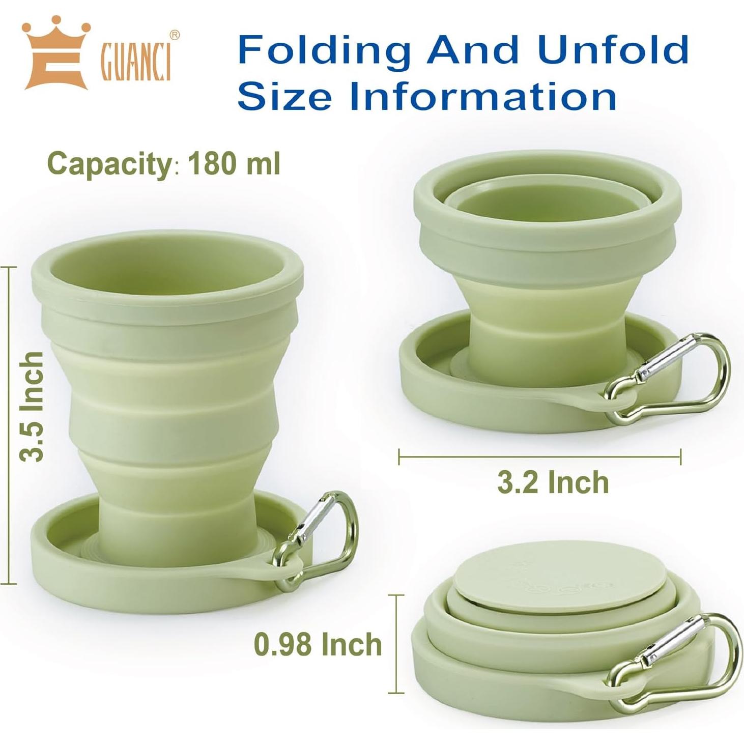 Juego de Tazas Plegables de Silicona GUANCI 4 Unidades