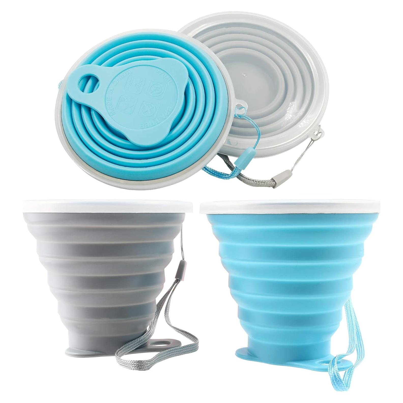 Taza Plegable de Silicona Litoexpe 2 Pack para Viaje 270ml