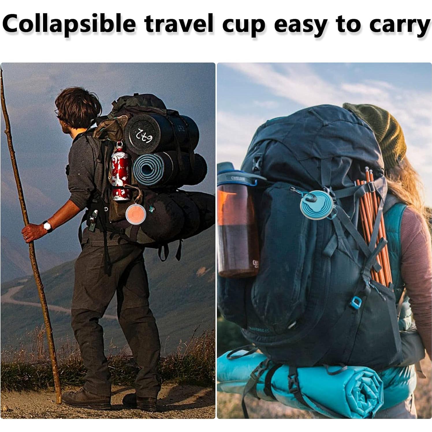 Taza Plegable de Silicona Litoexpe 2 Pack para Viaje 270ml