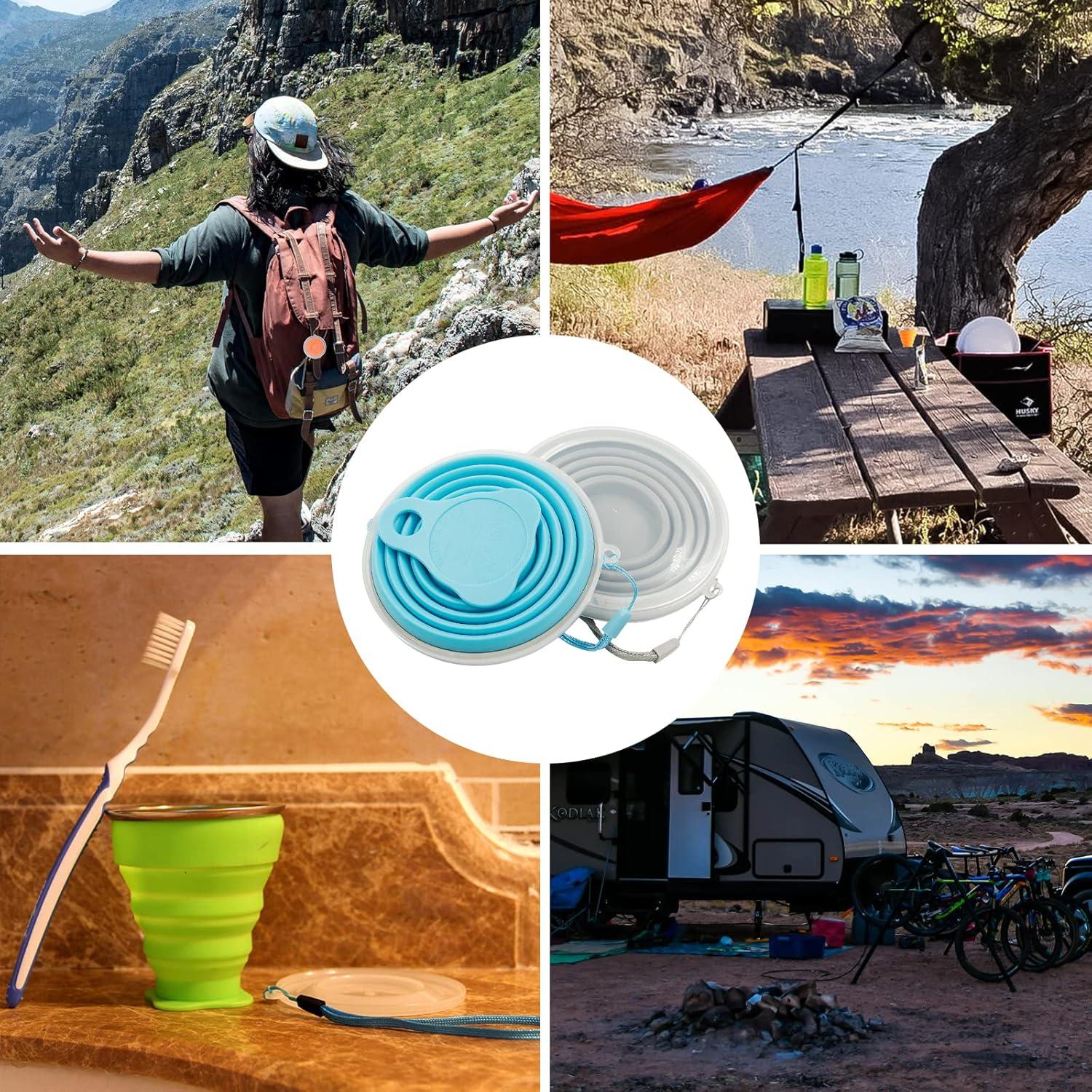 Taza Plegable de Silicona Litoexpe 2 Pack para Viaje 270ml