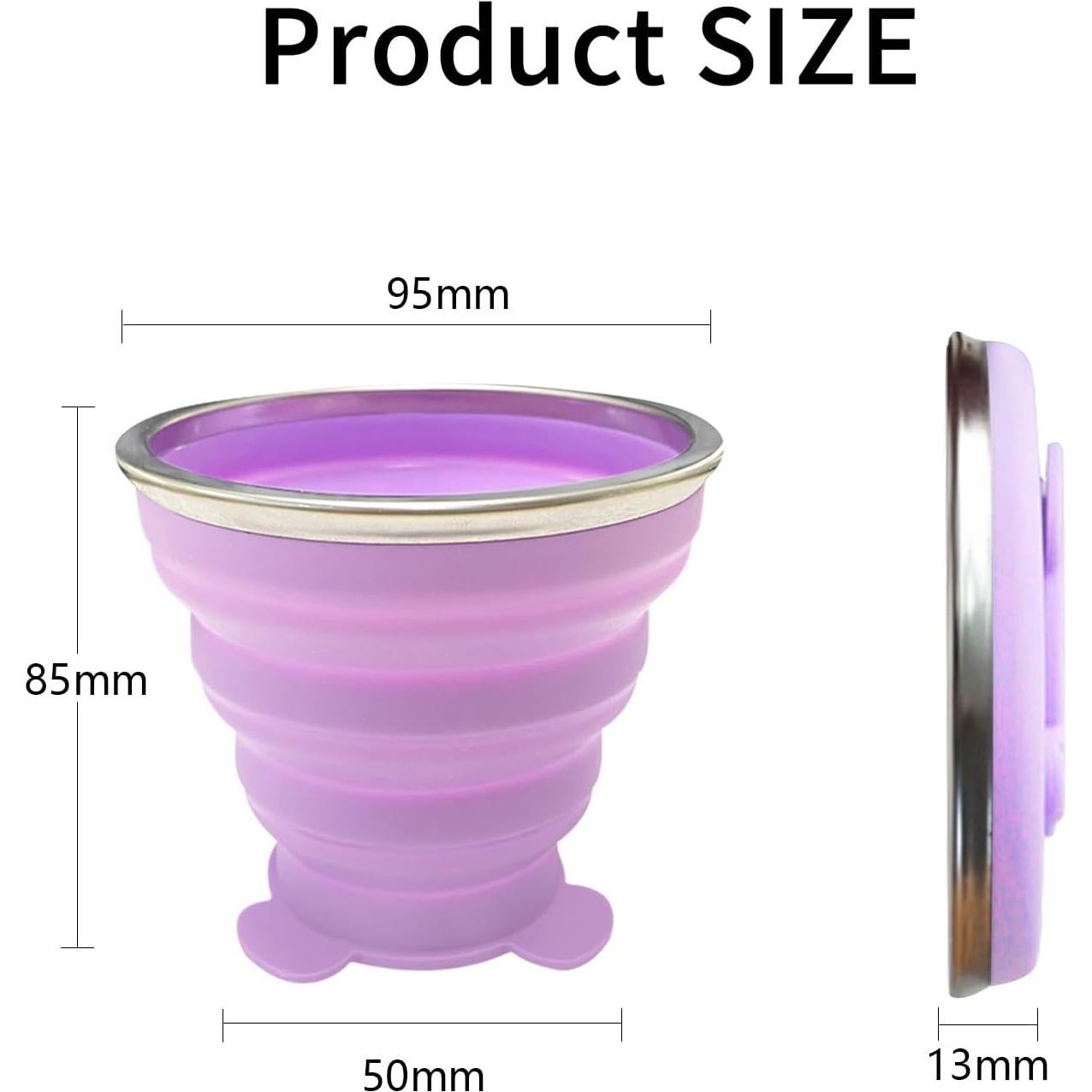 Tazas Plegables de Silicona Nintora-C 180ml - 2 Piezas