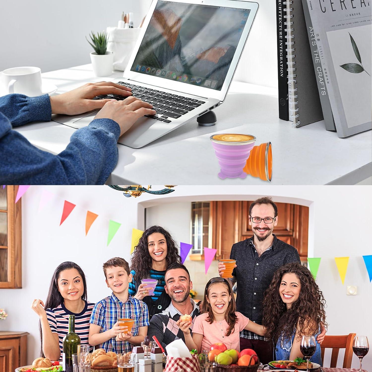 Tazas Plegables de Silicona Nintora-C 180ml - 2 Piezas