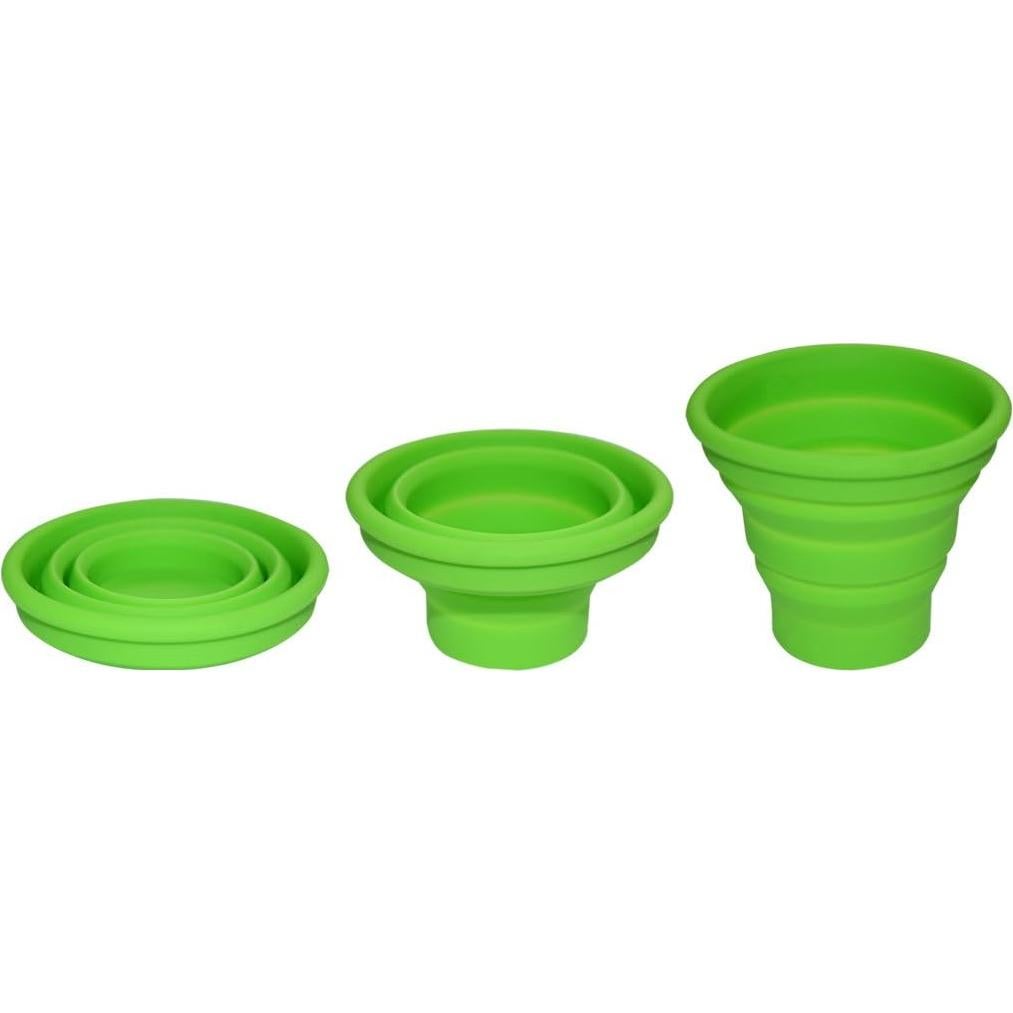 Taza Plegable de Silicona Ecoart Verde 150 ml para Camping