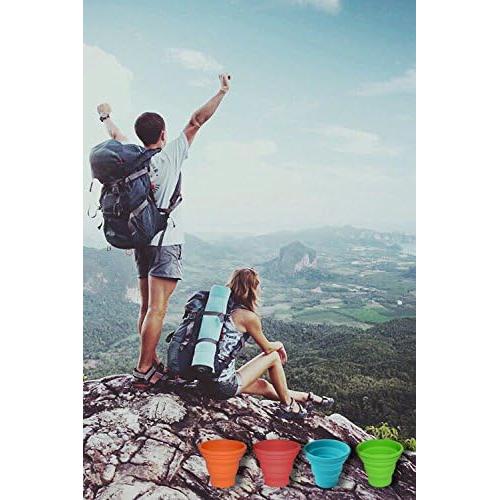 Taza Plegable de Silicona Ecoart Verde 150 ml para Camping