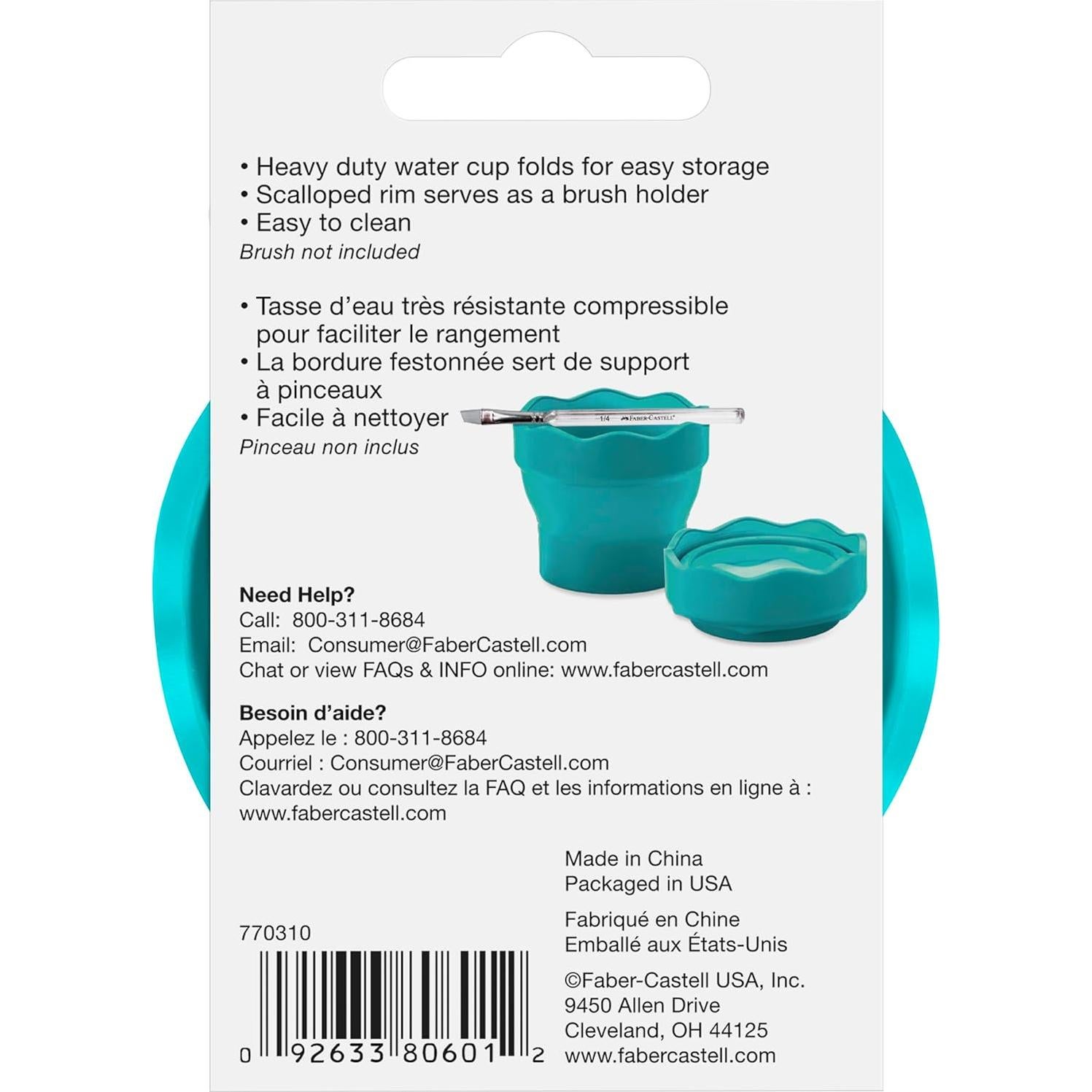 Taza de Agua Plegable Faber-Castell 350ml para Pintura