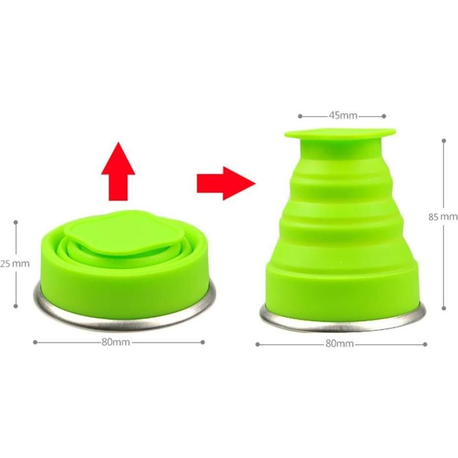 Paquete de 5 tazas colapsables Stouge 250ml para viaje