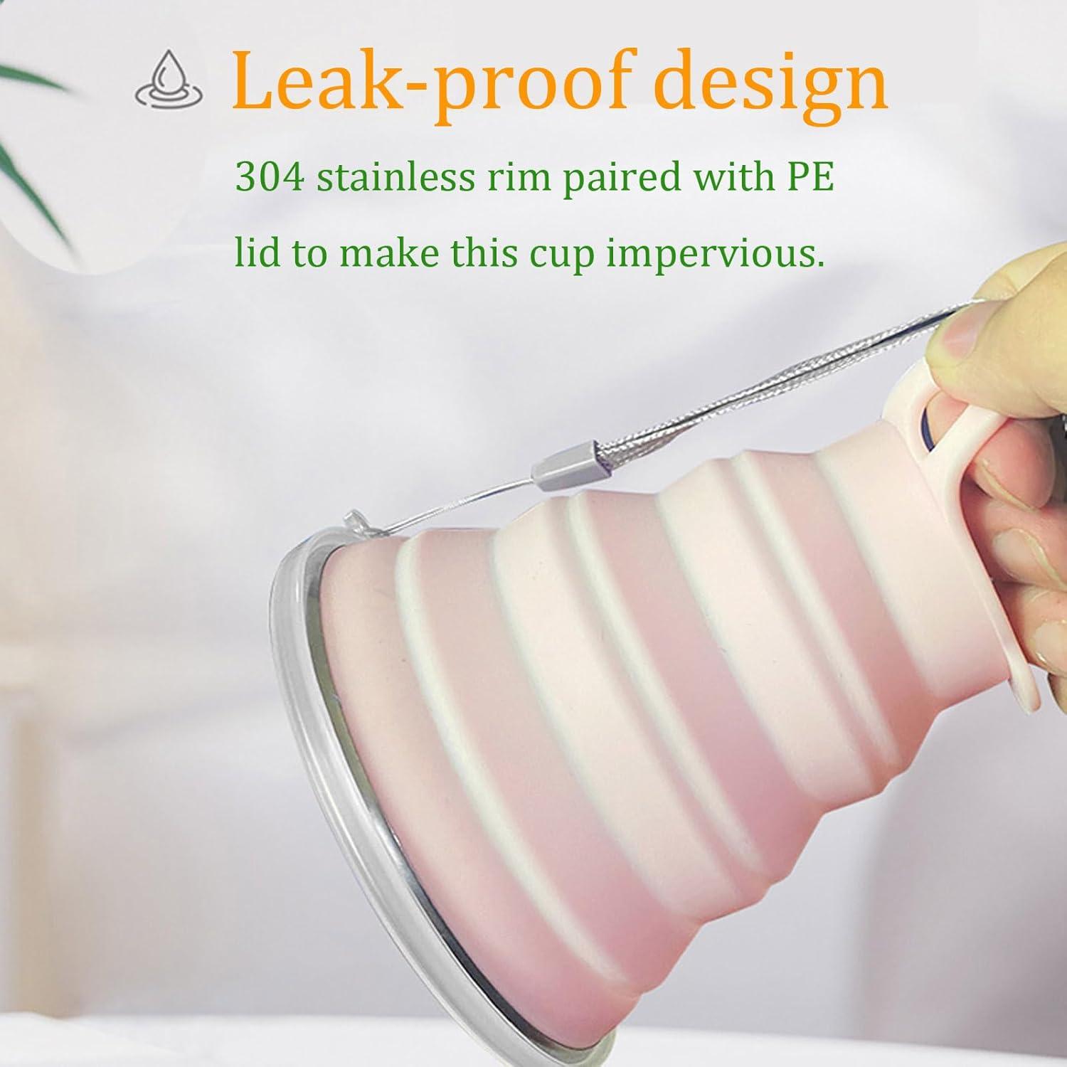 Tazas de Camping Plegables Geolinhome - 3 Tamaños Silicona