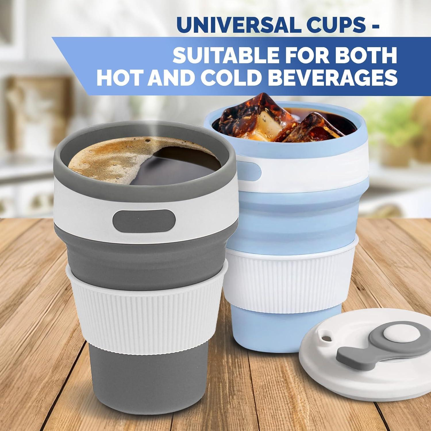 Taza Plegable Reutilizable VIKROM 350ml a Prueba de Fugas