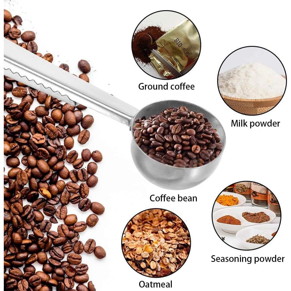 Set de 2 Cucharas Medidoras de Café con Clip Waxxy - Acero Inoxidable