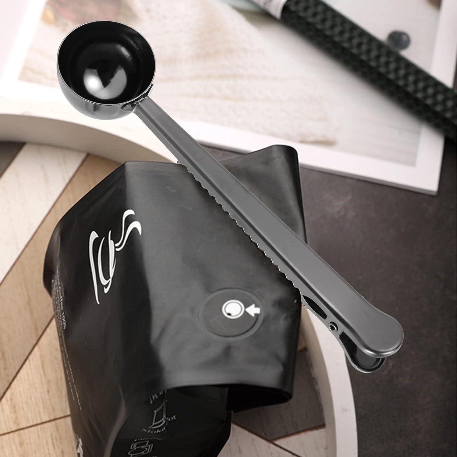 Set de 2 Cucharas Medidoras de Café con Clip Waxxy - Acero Inoxidable