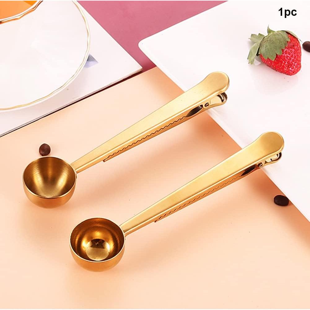 Cuchara Medidora de Café Clip EMVANV Acero Inoxidable Dorado