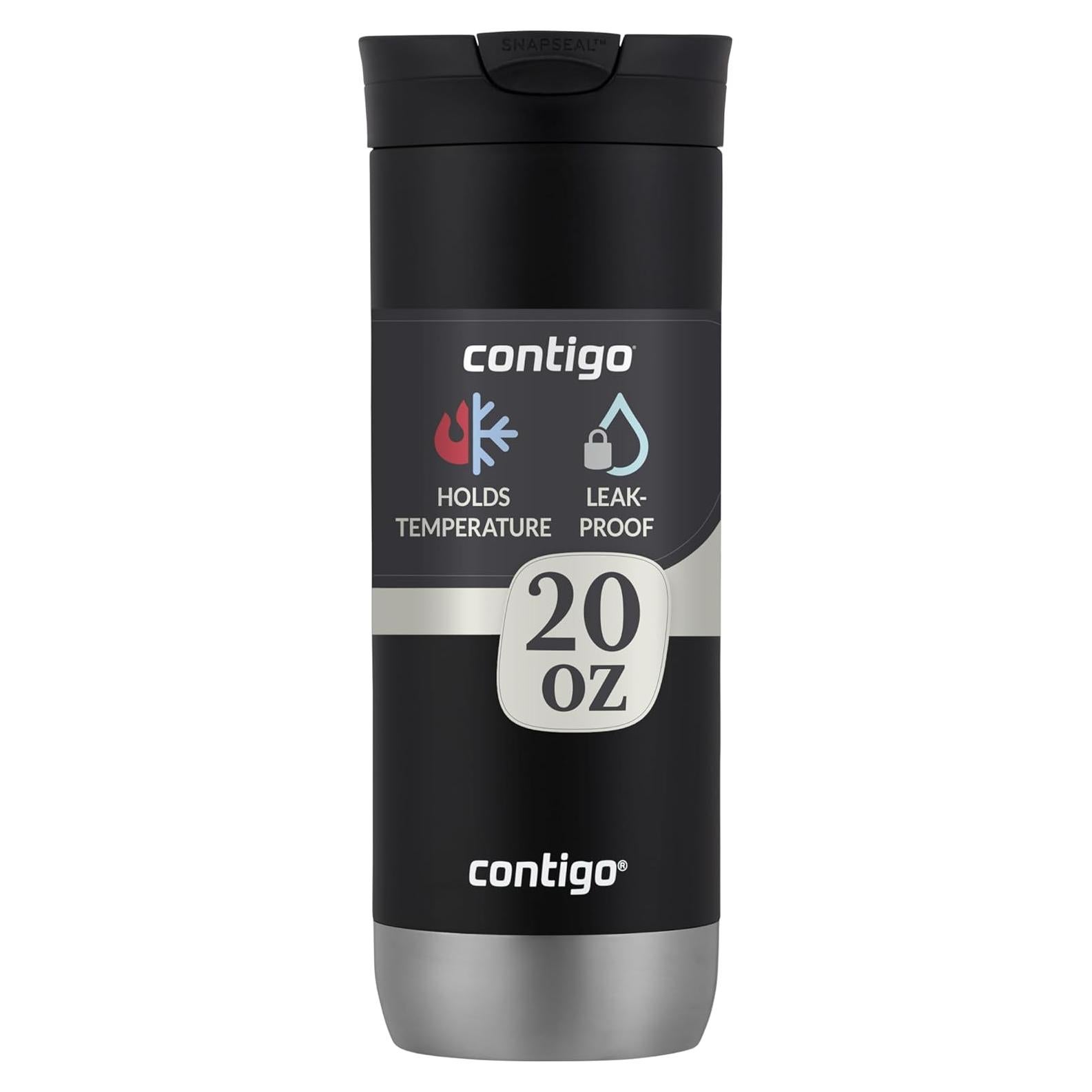 Taza de Viaje Acero Inoxidable Contigo 16oz Regaliz Aislamiento