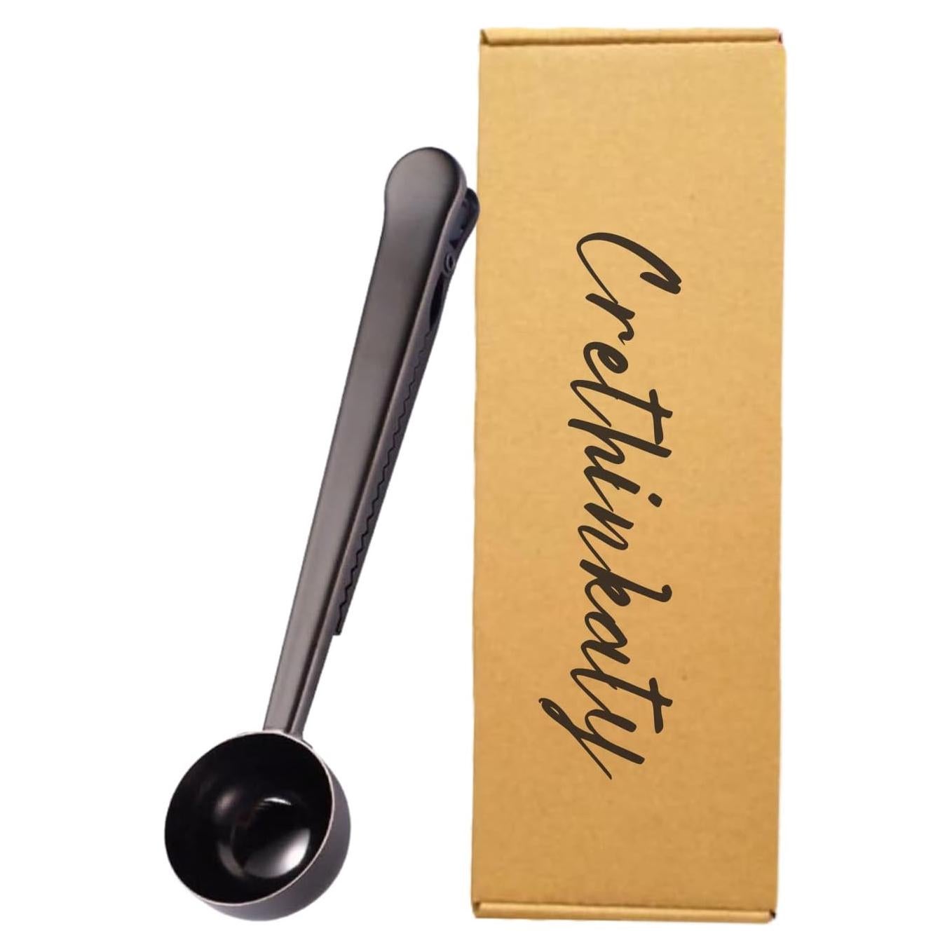 Cucharada de Café con Clip Crethinkaty Acero Inoxidable 17.5cm