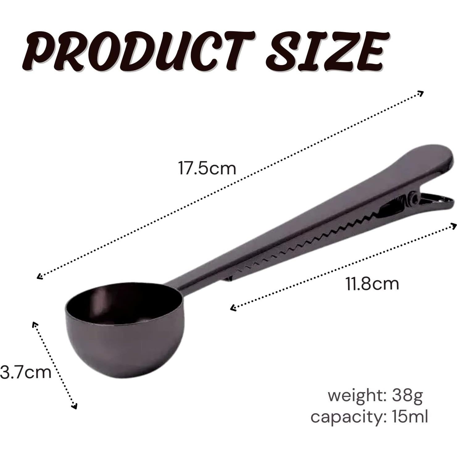 Cucharada de Café con Clip Crethinkaty Acero Inoxidable 17.5cm