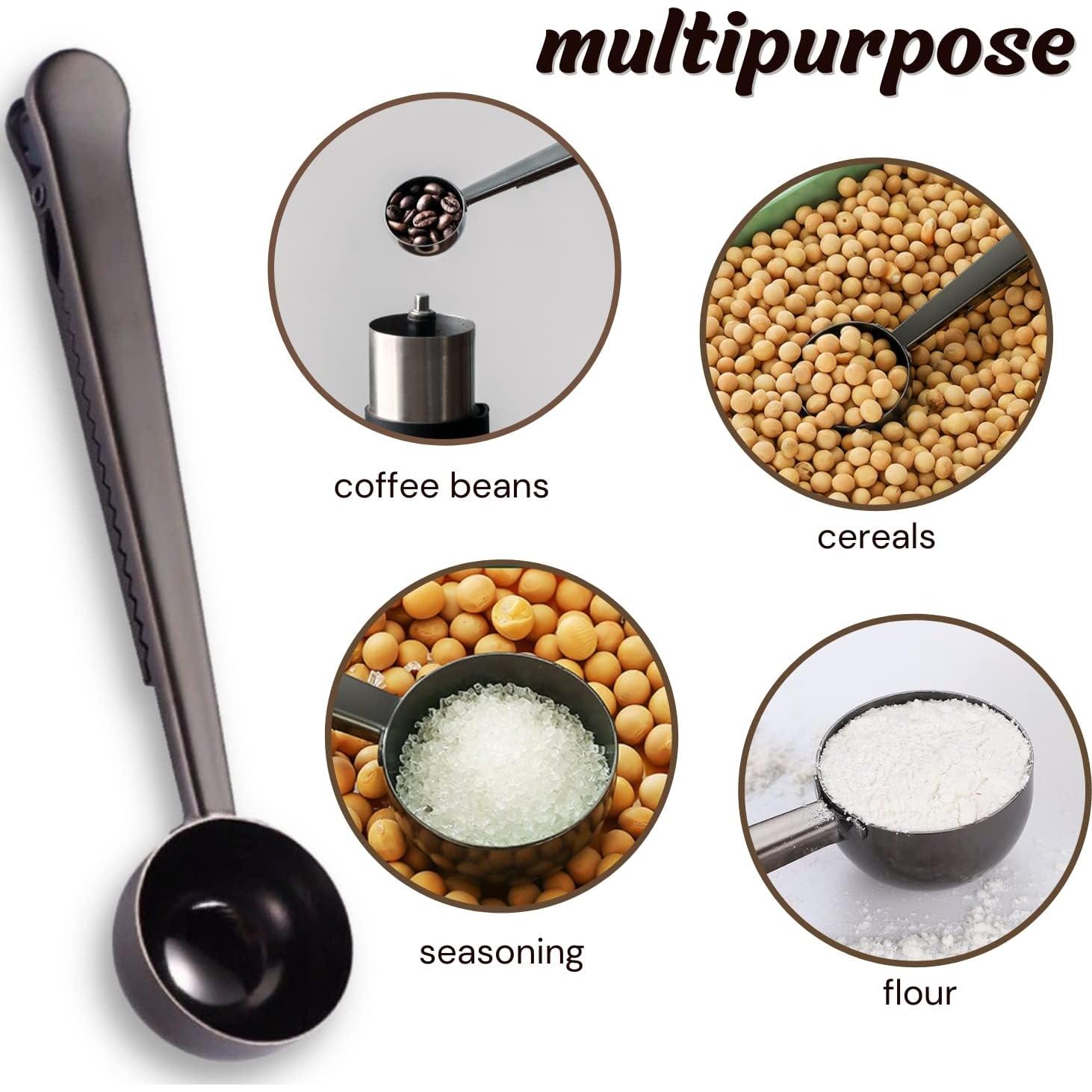 Cucharada de Café con Clip Crethinkaty Acero Inoxidable 17.5cm