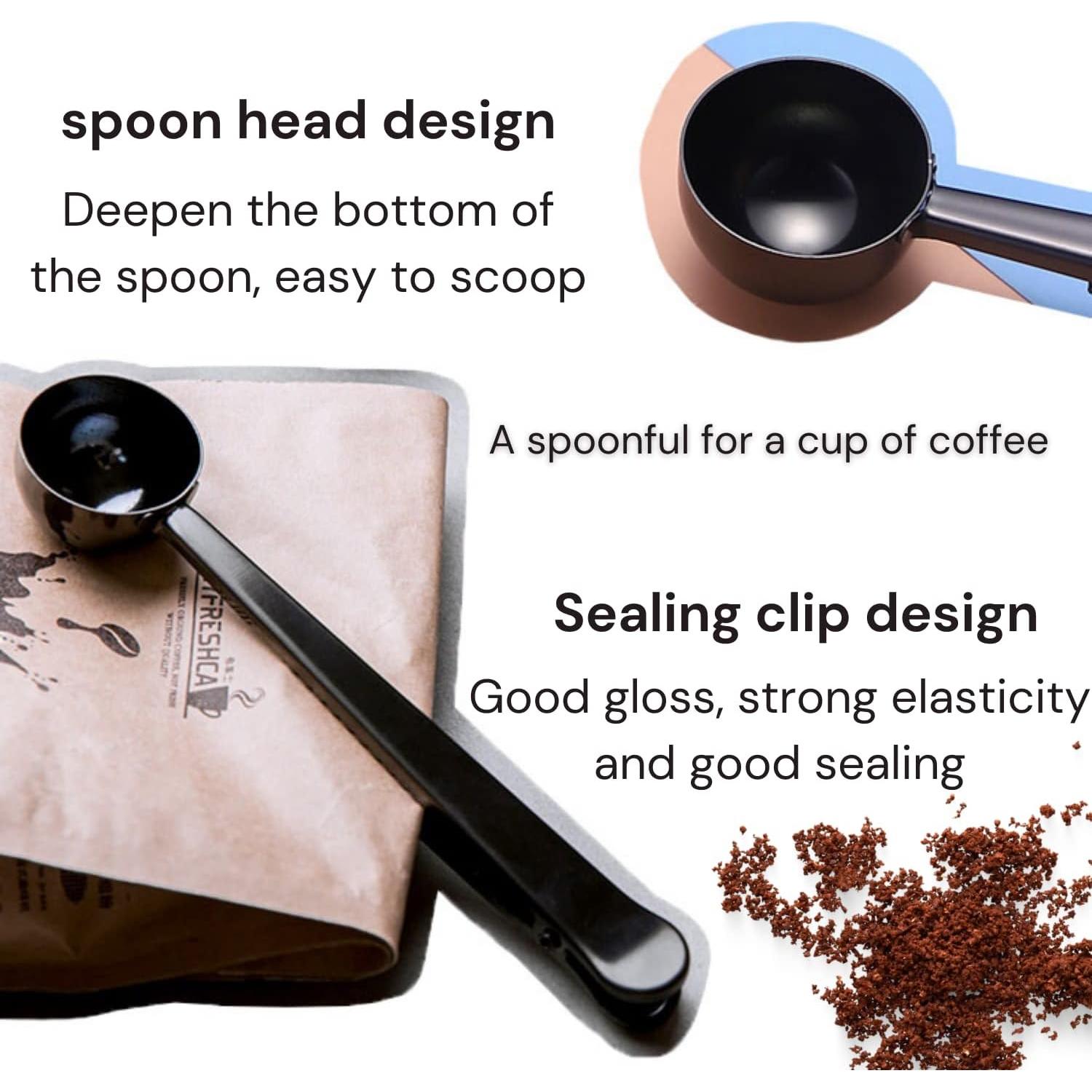 Cucharada de Café con Clip Crethinkaty Acero Inoxidable 17.5cm