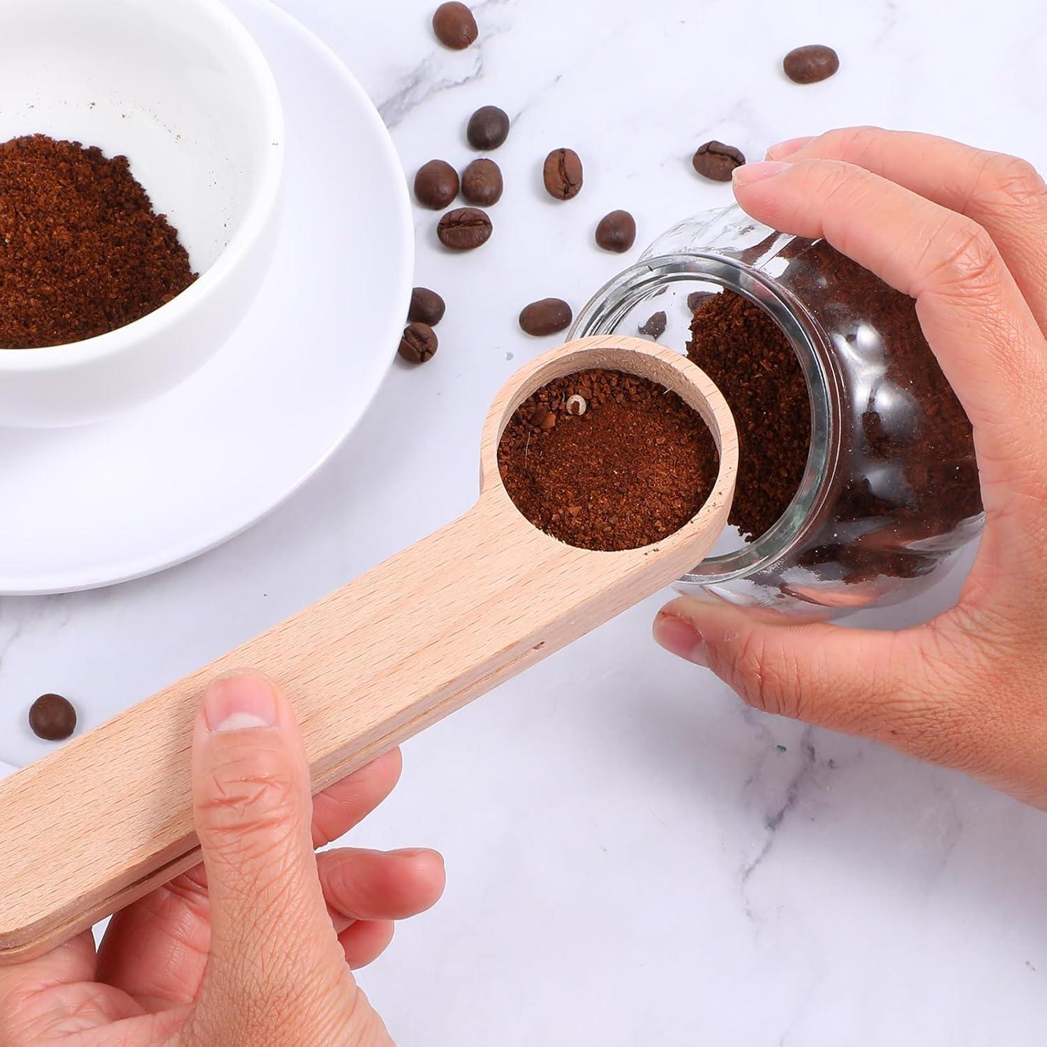 12 Cucharones de Madera con Clip para Bolsas Tobeelec