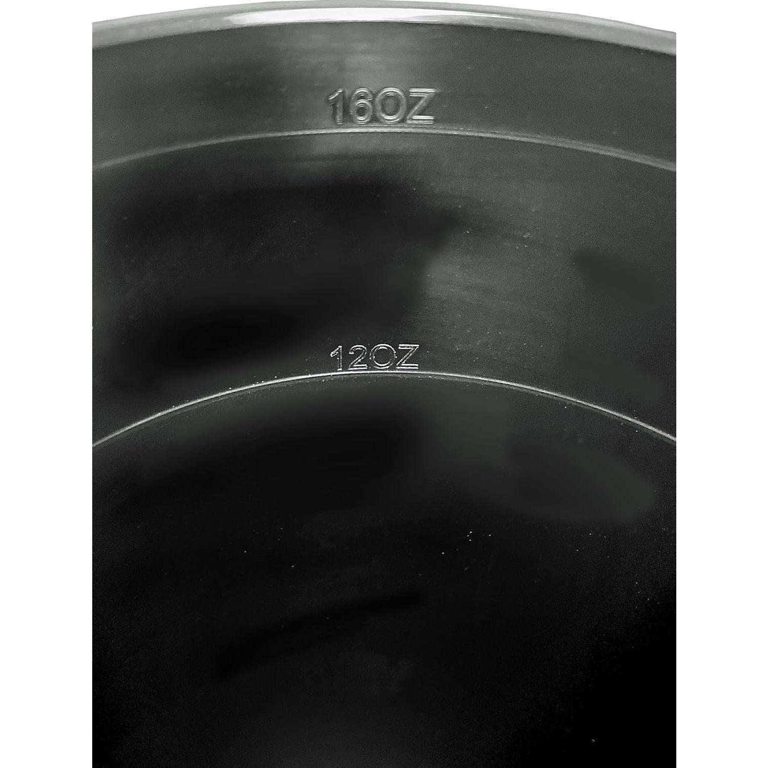 Tazas de café reutilizables Rolling Sands 6 Pk 480 ml negras