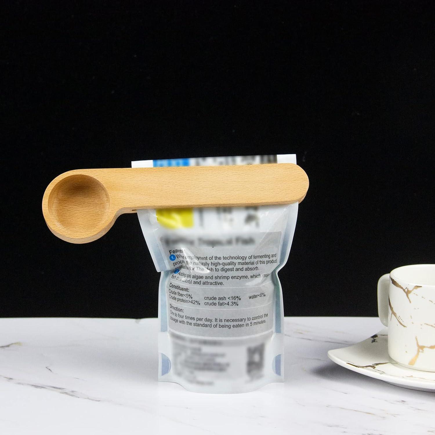 Cucharón Medidor de Madera KVMORZE 12 Unidades para Café