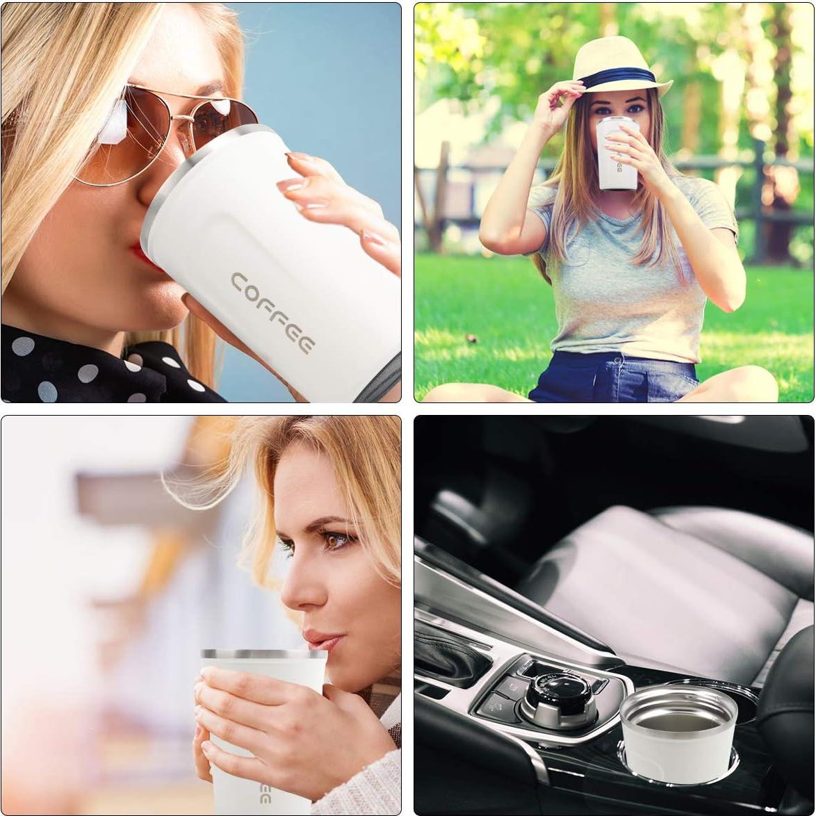 Vaso de Acero Inoxidable Aislado CS COSDDI 354 ml Blanco